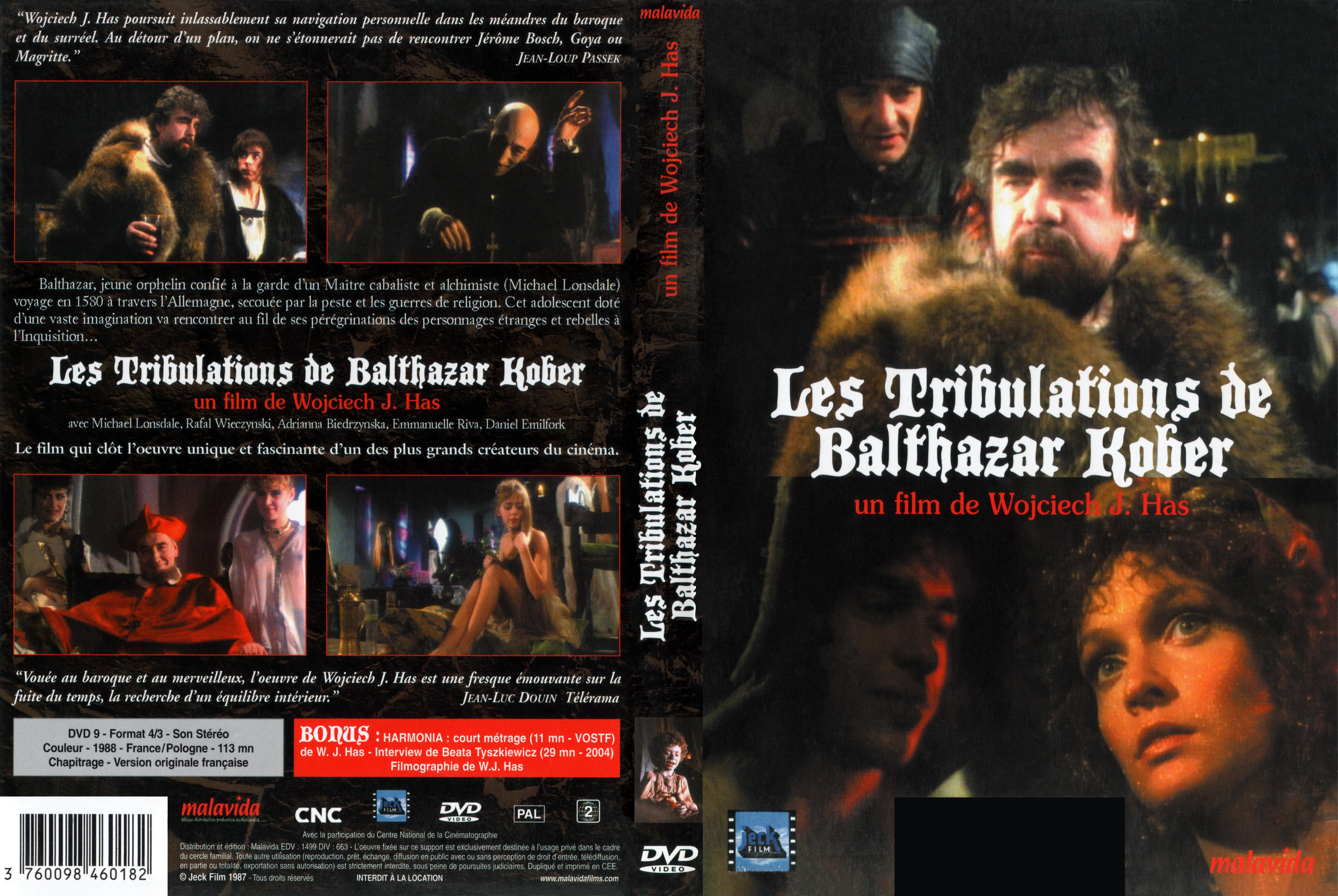Jaquette DVD Les Tribulations de Balthazar Kober