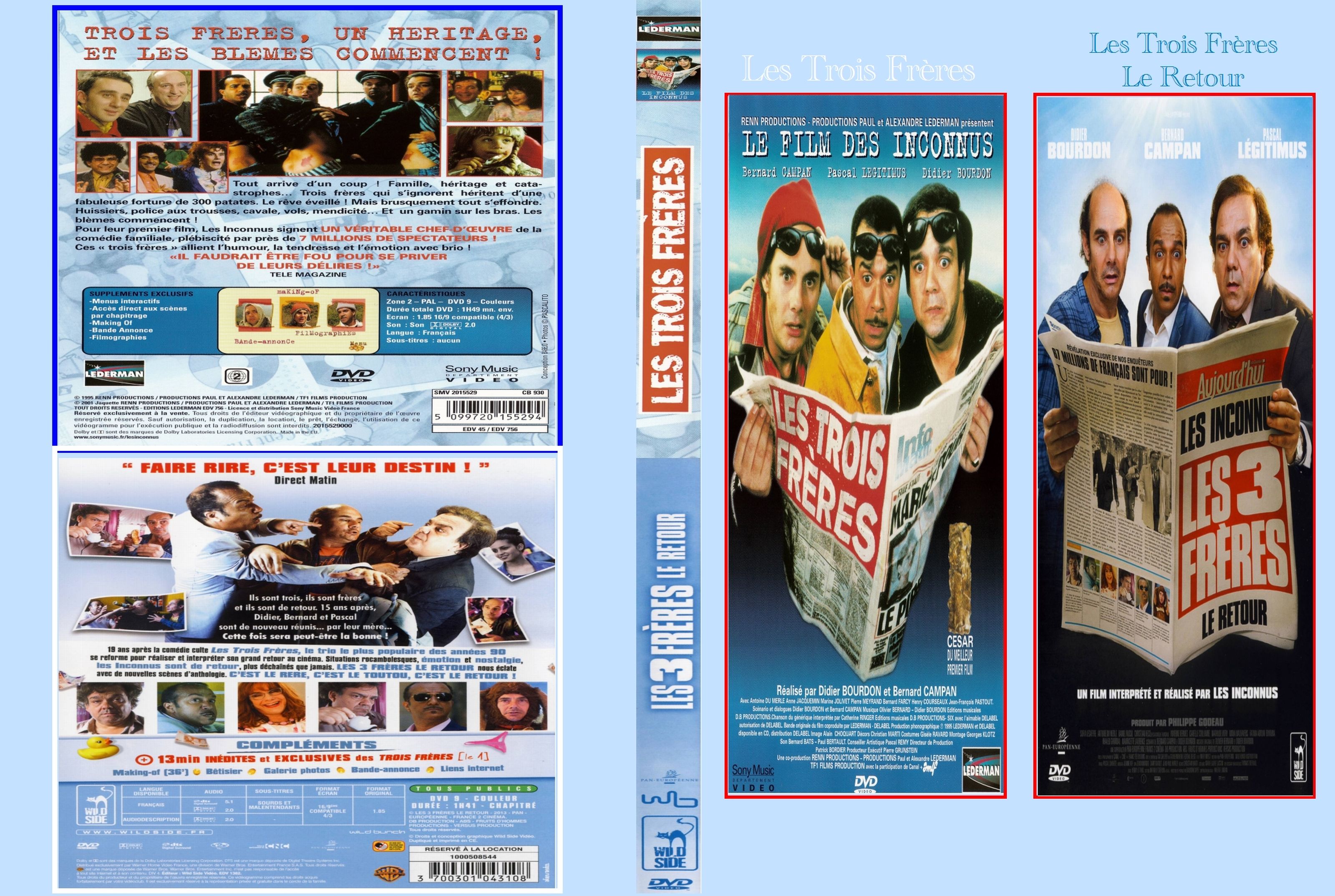 Jaquette DVD Les Trois Freres + Le Retour custom