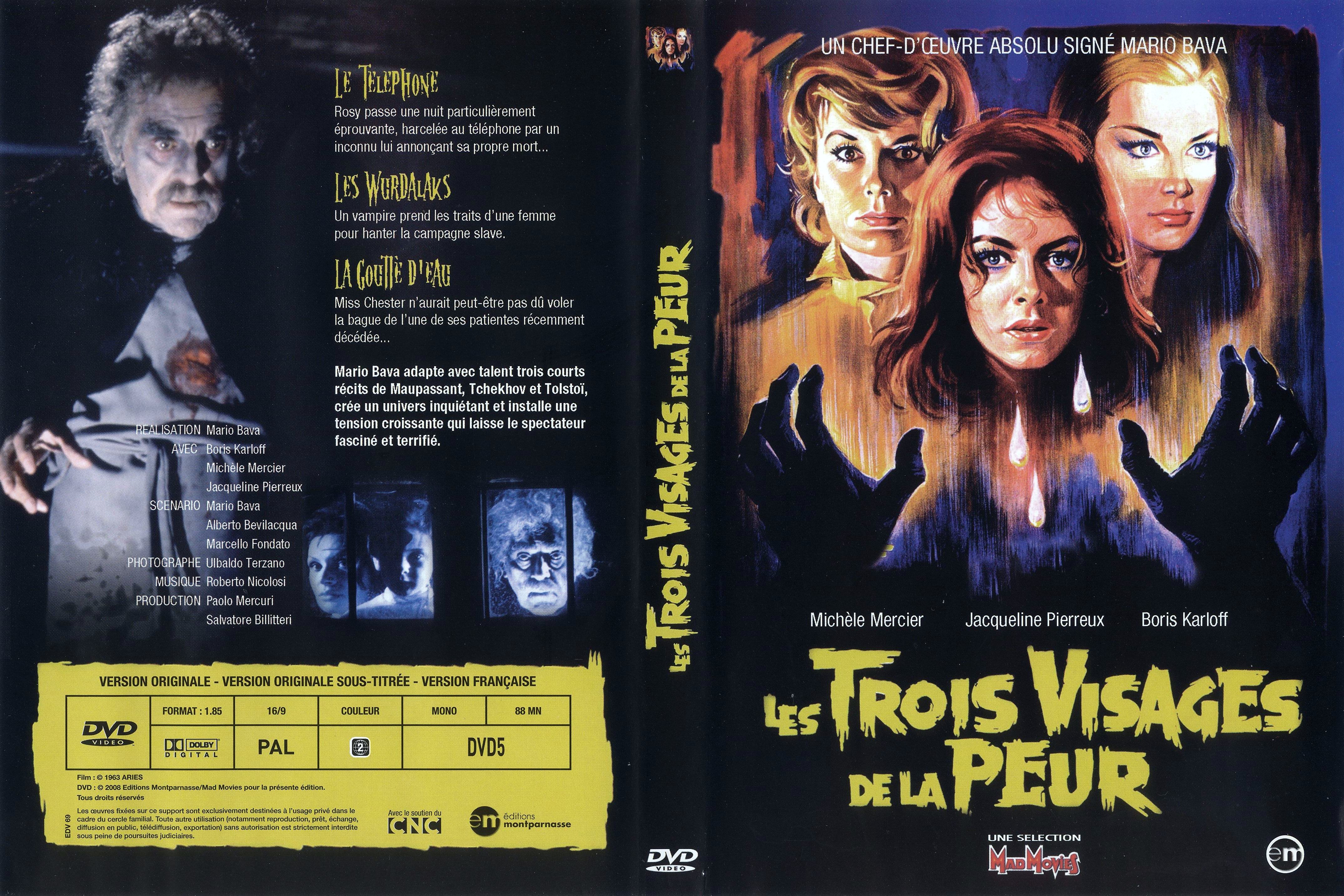 Jaquette DVD Les Trois visages de la peur