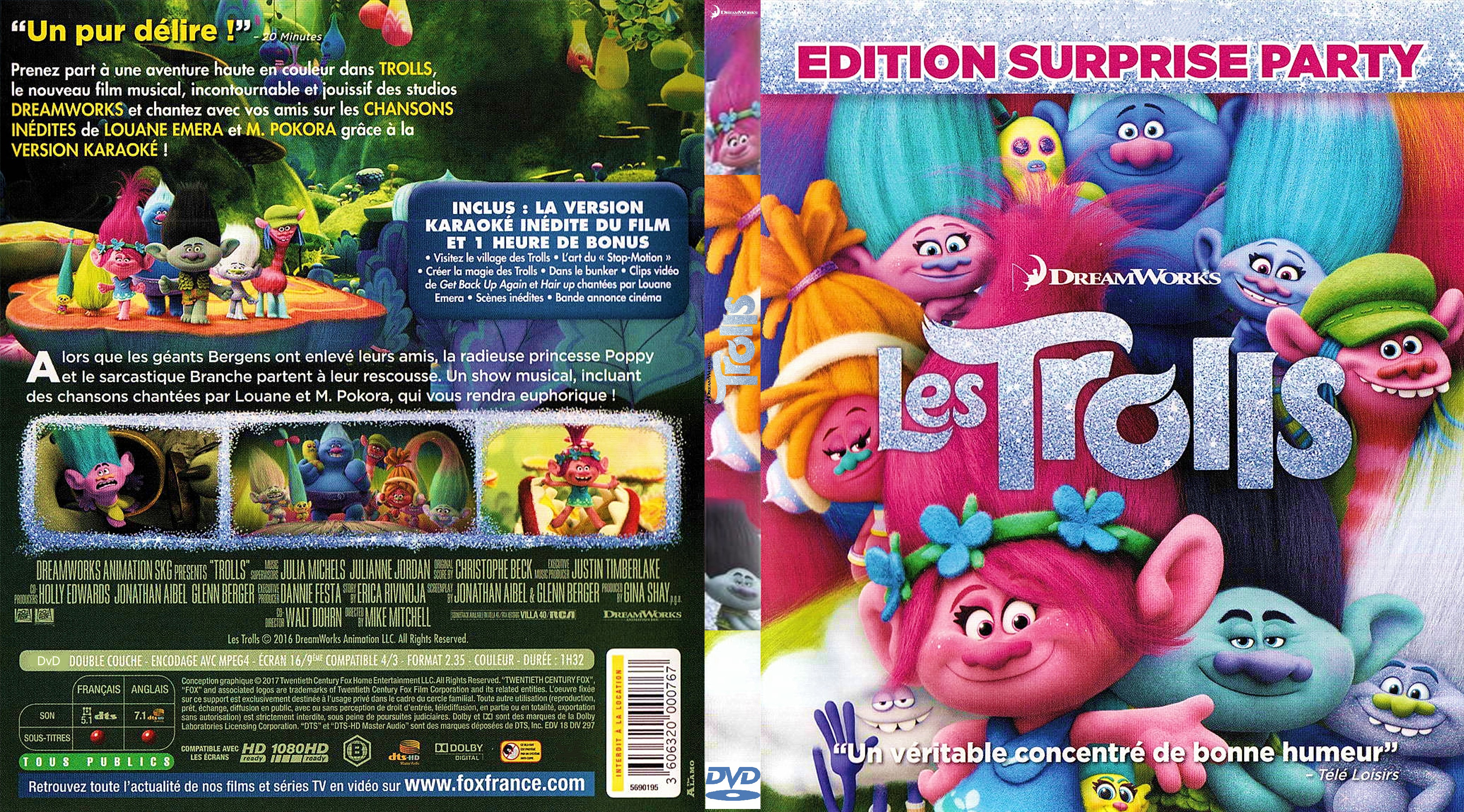 Jaquette DVD Les Trolls custom.