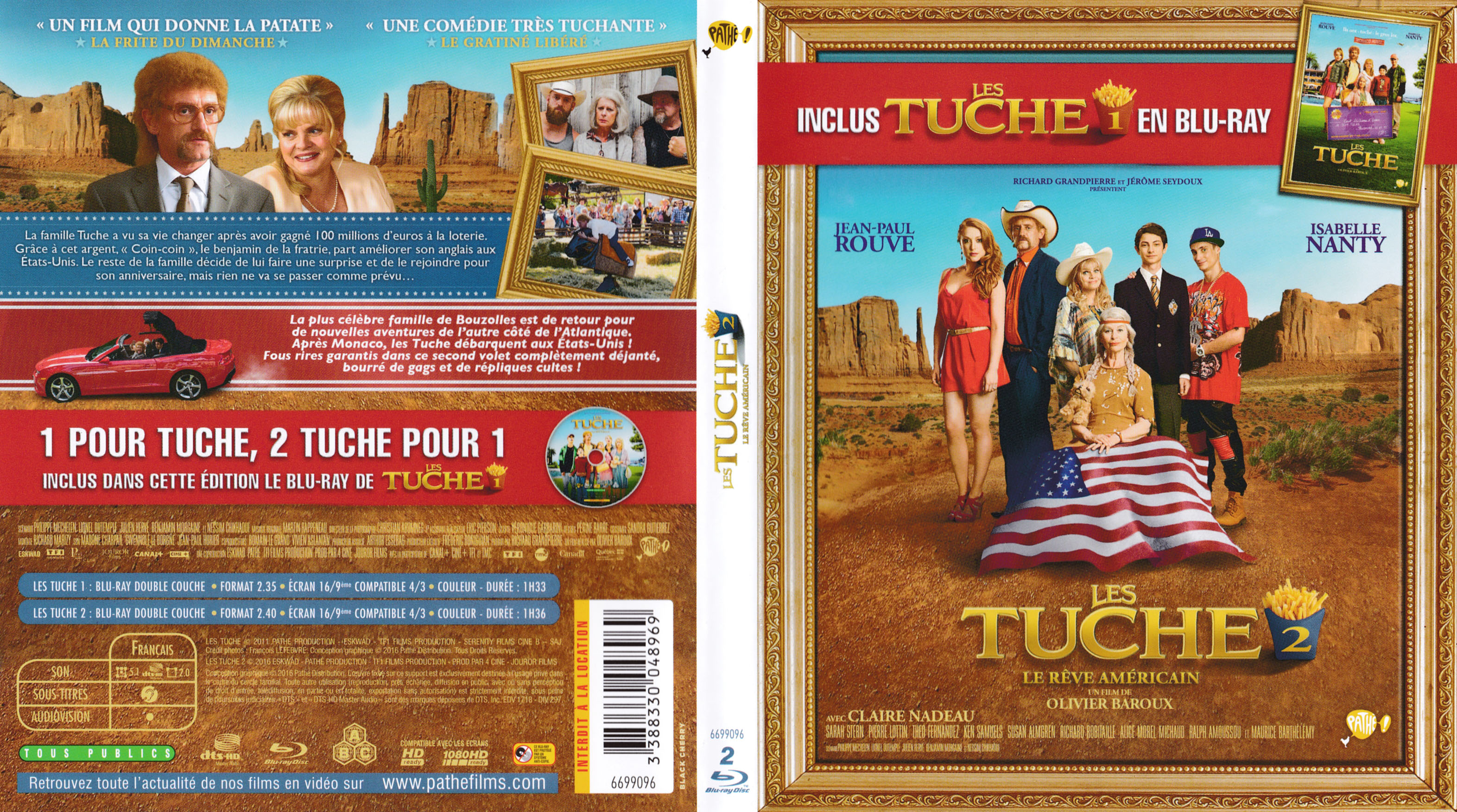 Jaquette DVD Les Tuche 2 Le rve amricain (BLU-RAY)