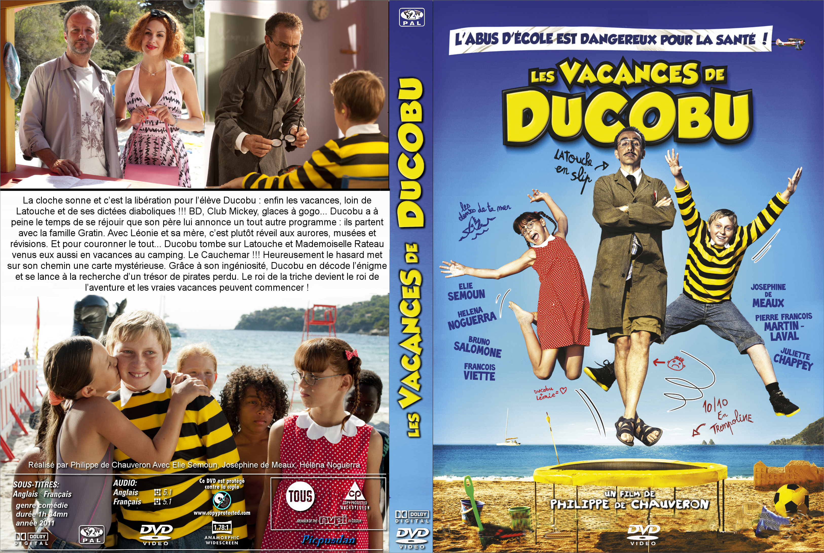 Jaquette DVD Les Vacances de Ducobu custom