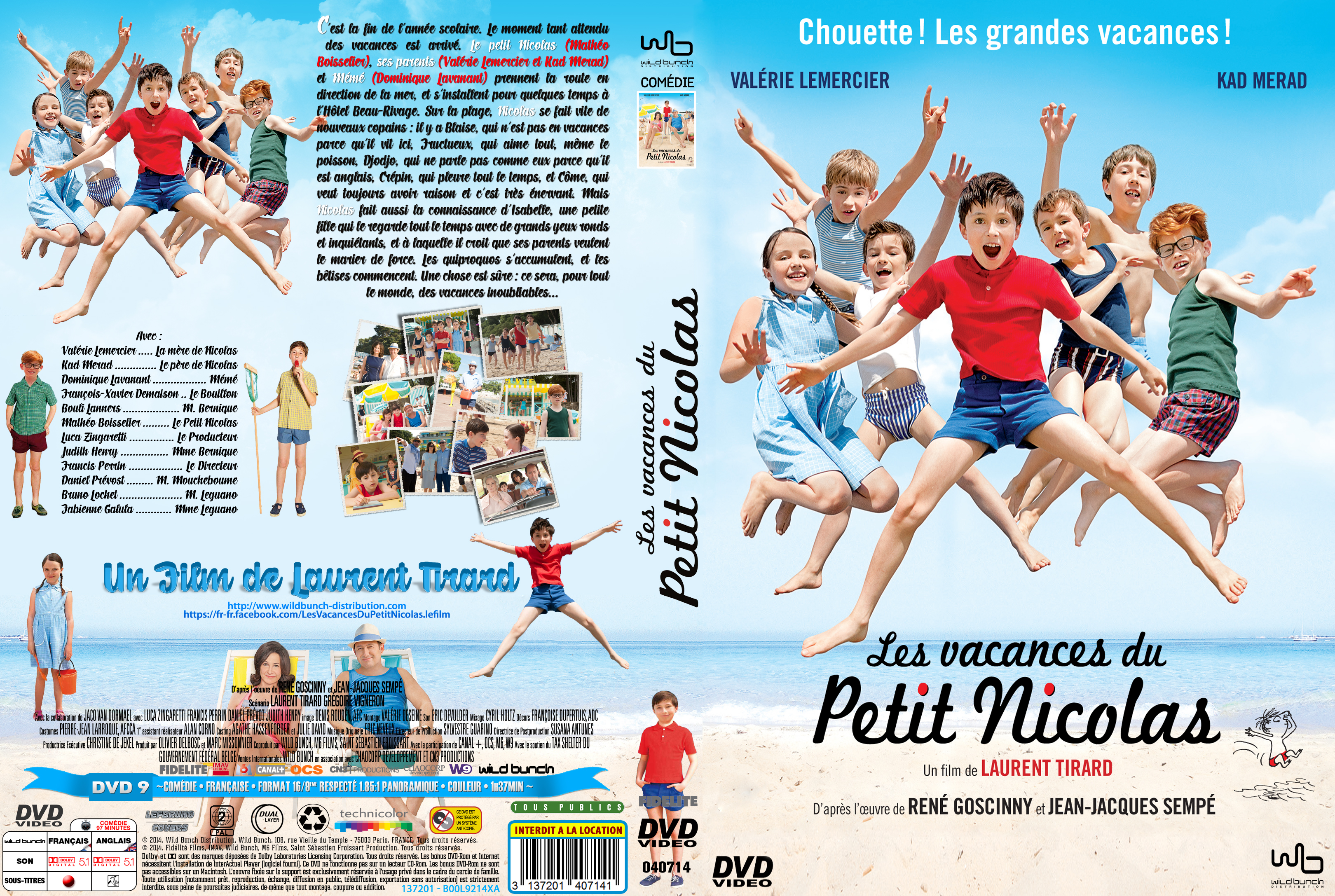 Jaquette DVD Les Vacances du Petit Nicolas custom