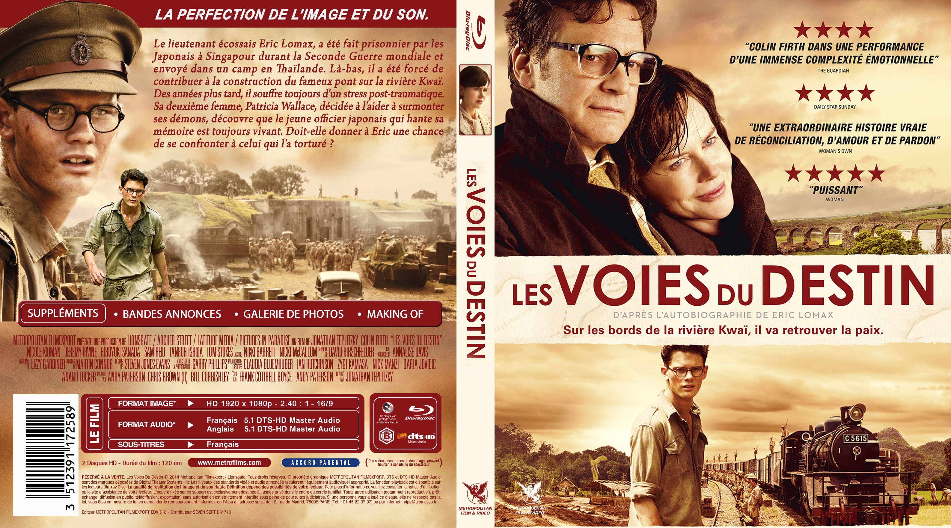 Jaquette DVD Les Voies du Destin custom (BLU-RAY)