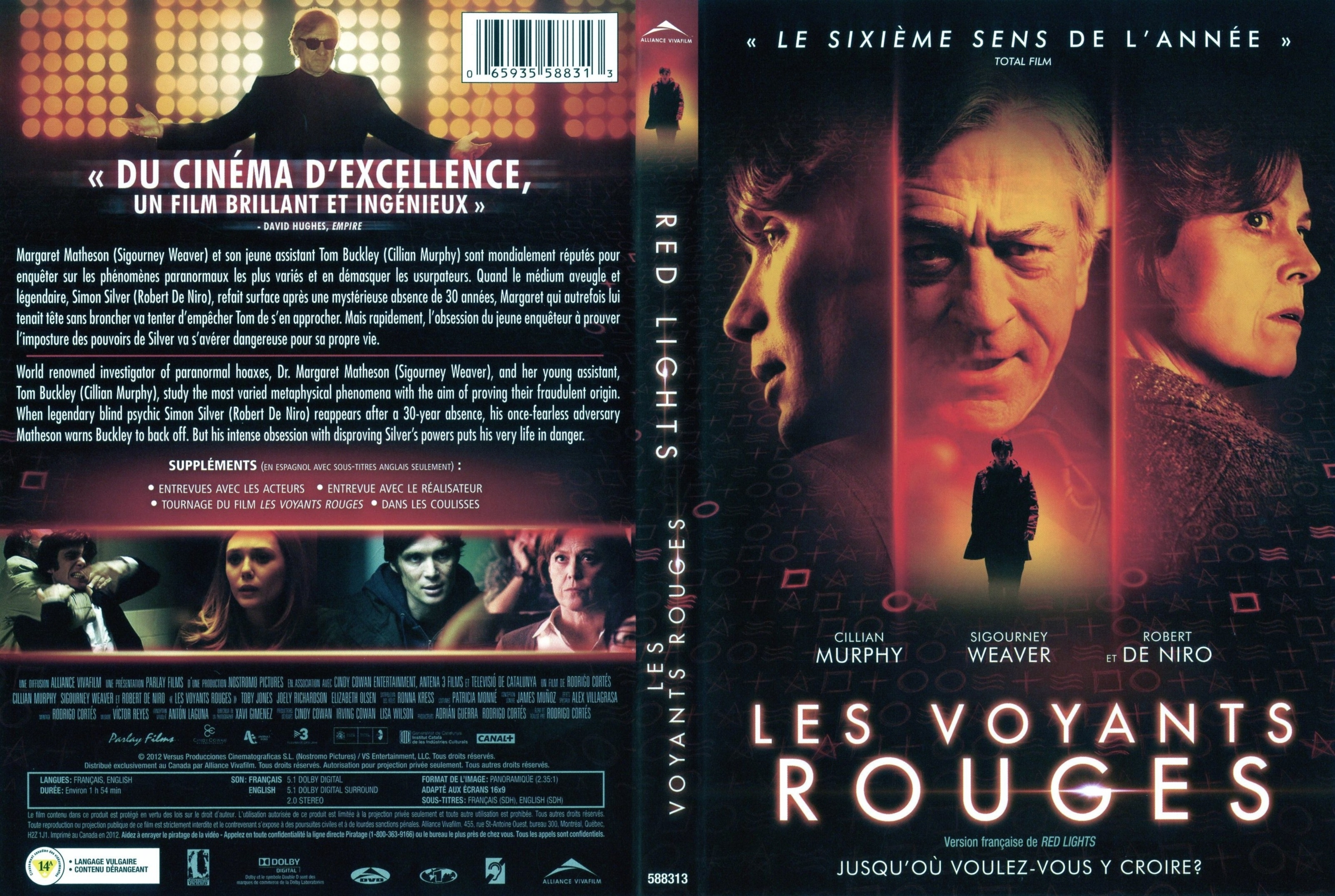 Jaquette DVD Les Voyants Rouges - Red lights (Canadienne)