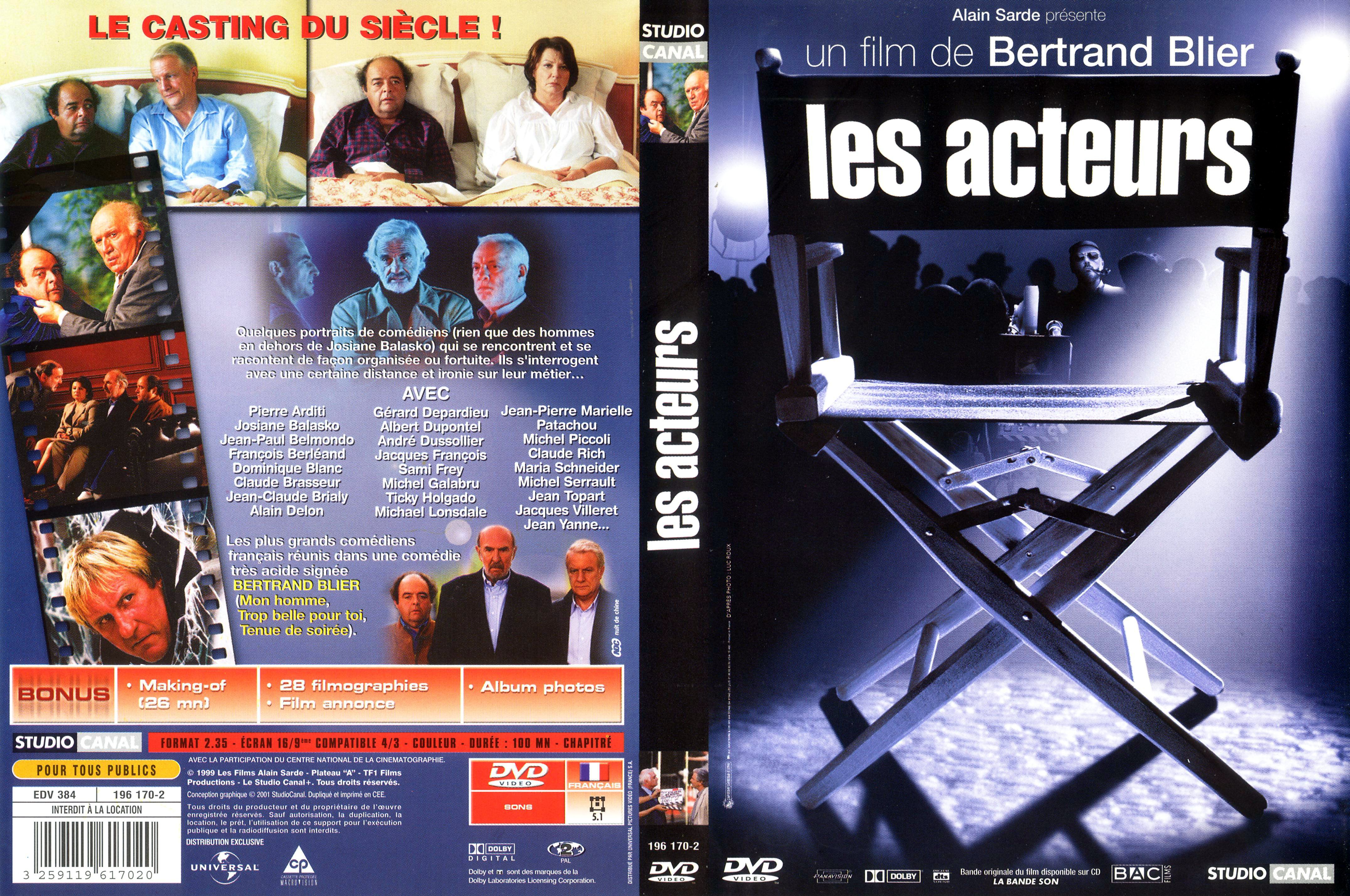Jaquette DVD Les acteurs v4