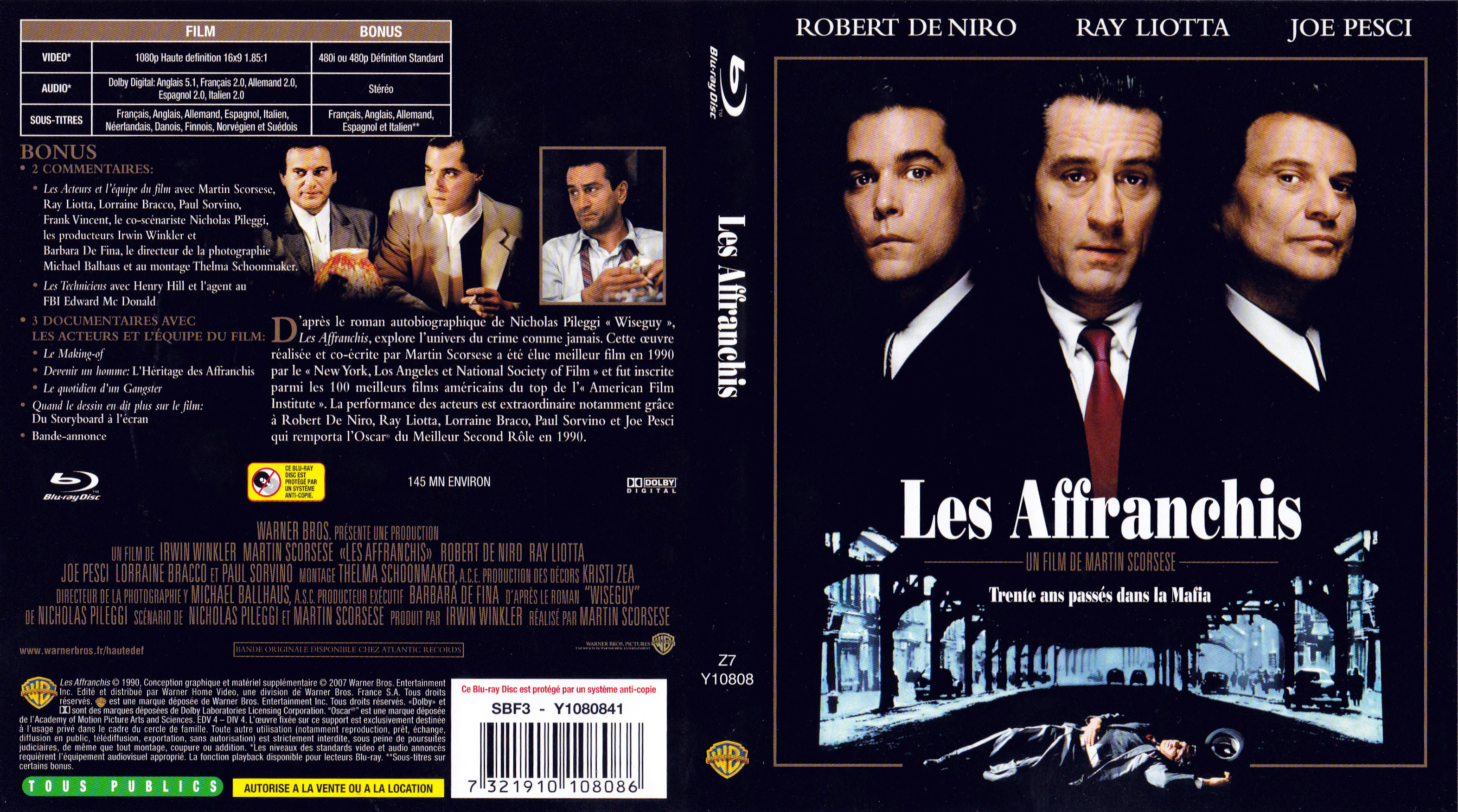 Jaquette DVD Les affranchis (BLU-RAY)