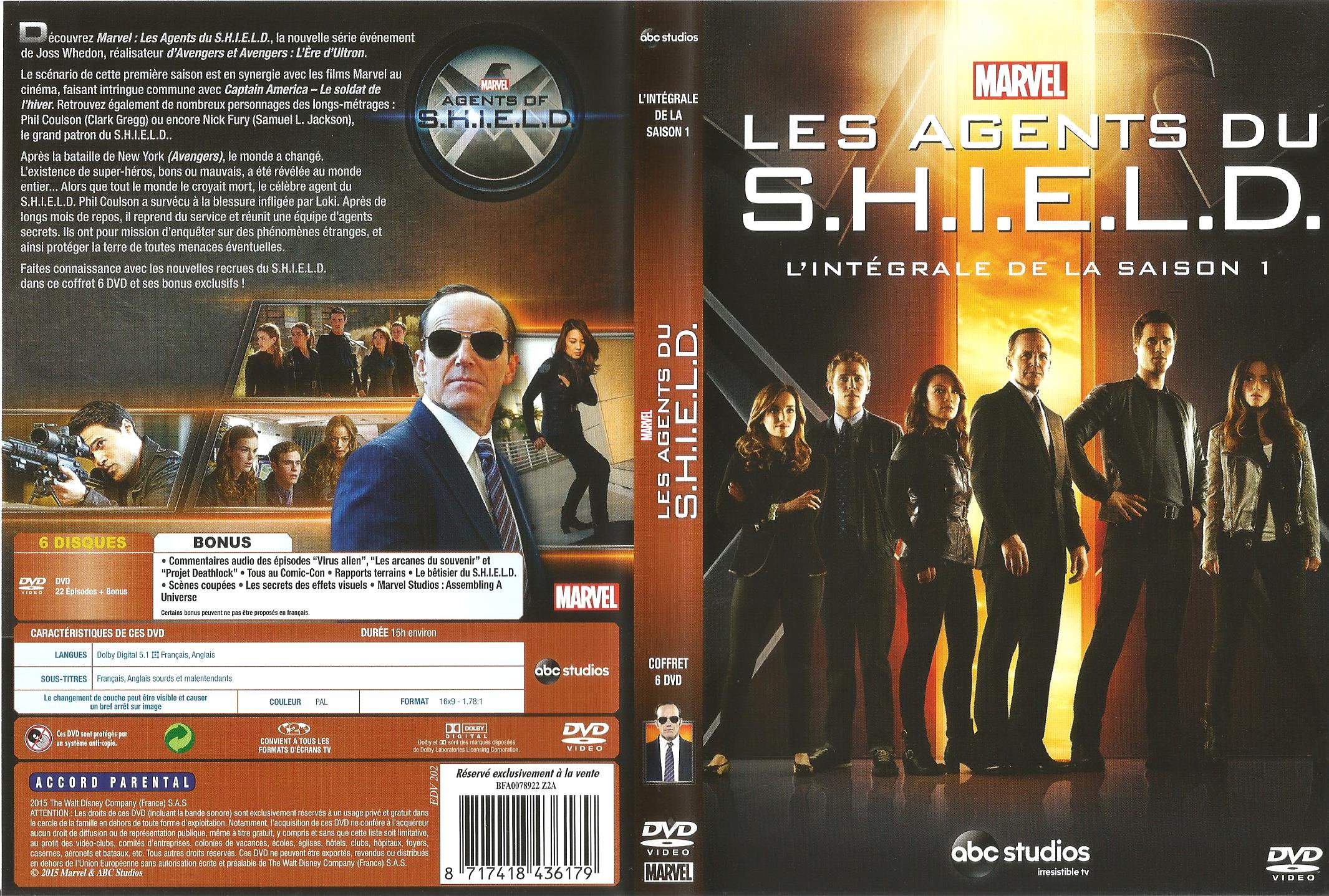 Jaquette DVD Les agents du SHIELD saison 1