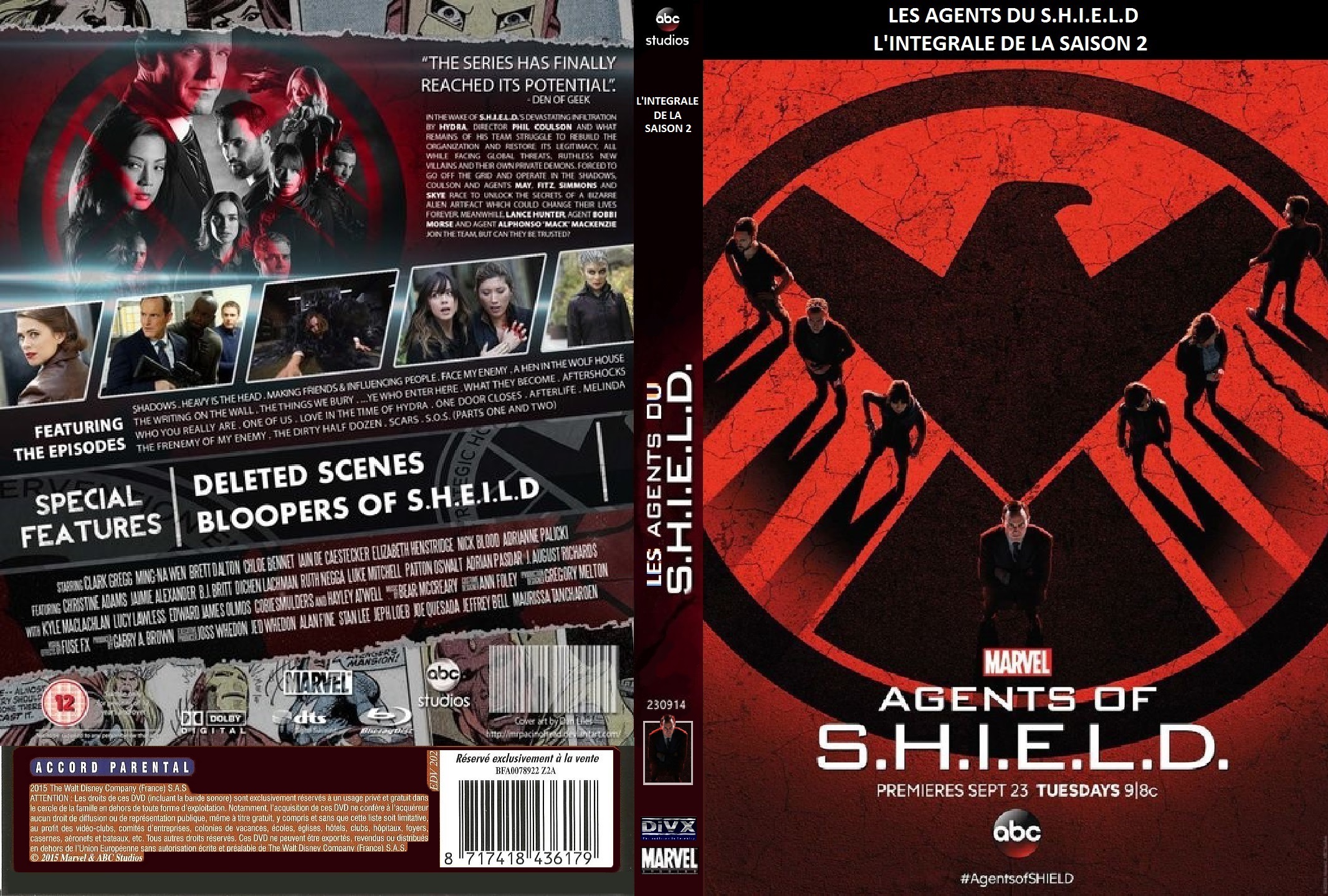 Jaquette DVD Les agents du SHIELD saison 2 custom