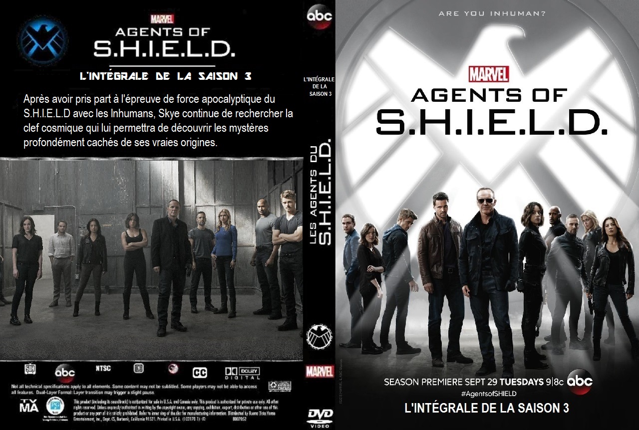 Jaquette DVD Les agents du SHIELD saison 3 custom