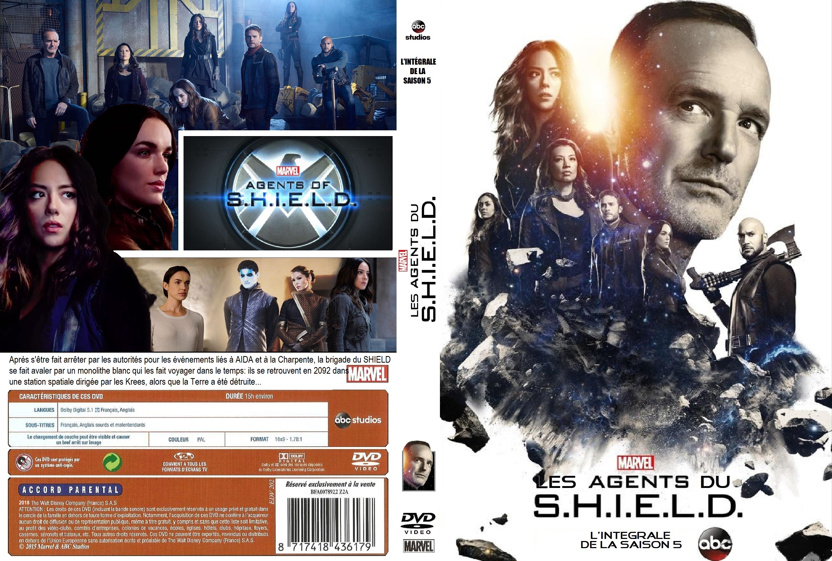 Jaquette DVD Les agents du SHIELD saison 5 custom