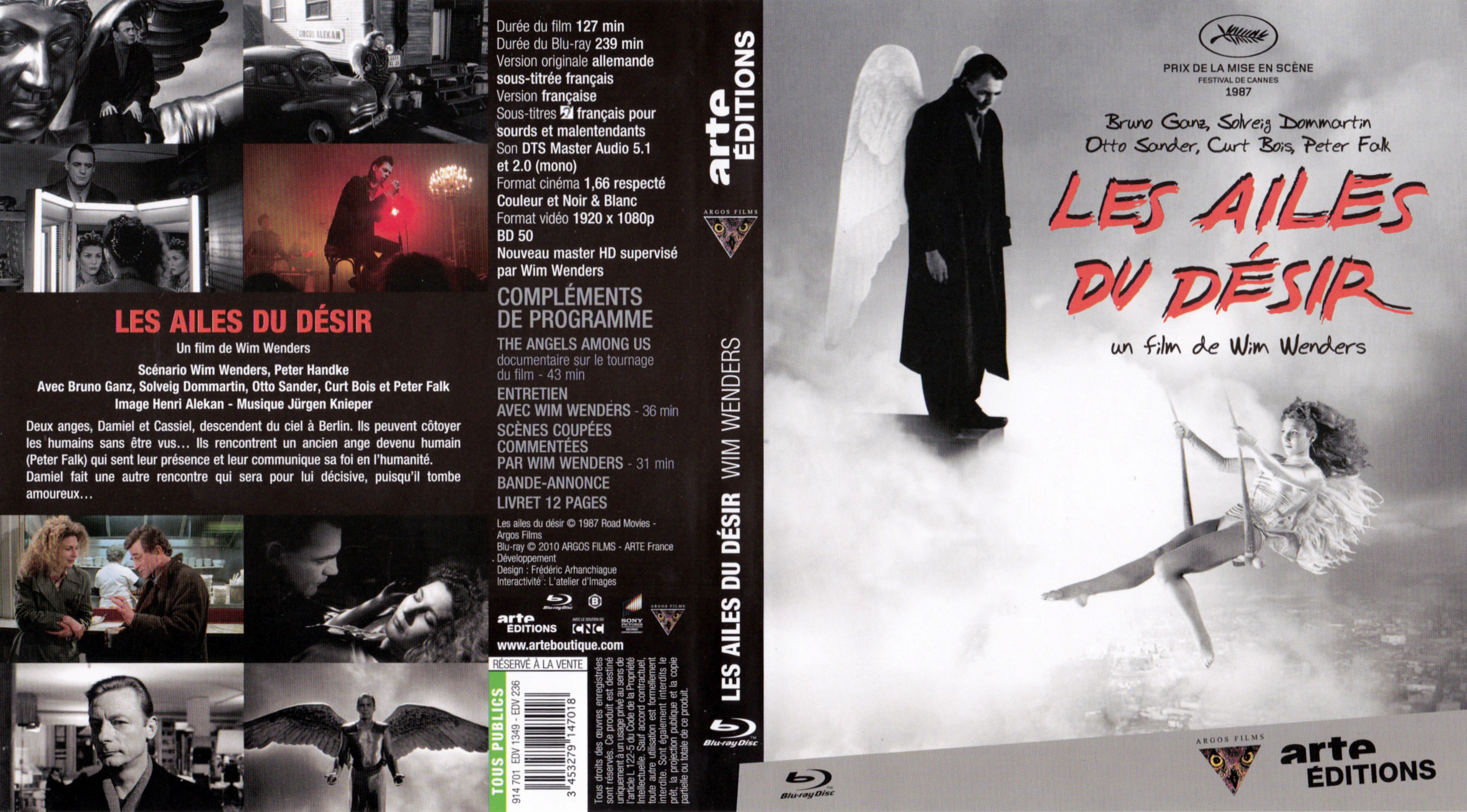 Jaquette DVD Les ailes du dsir (BLU-RAY)