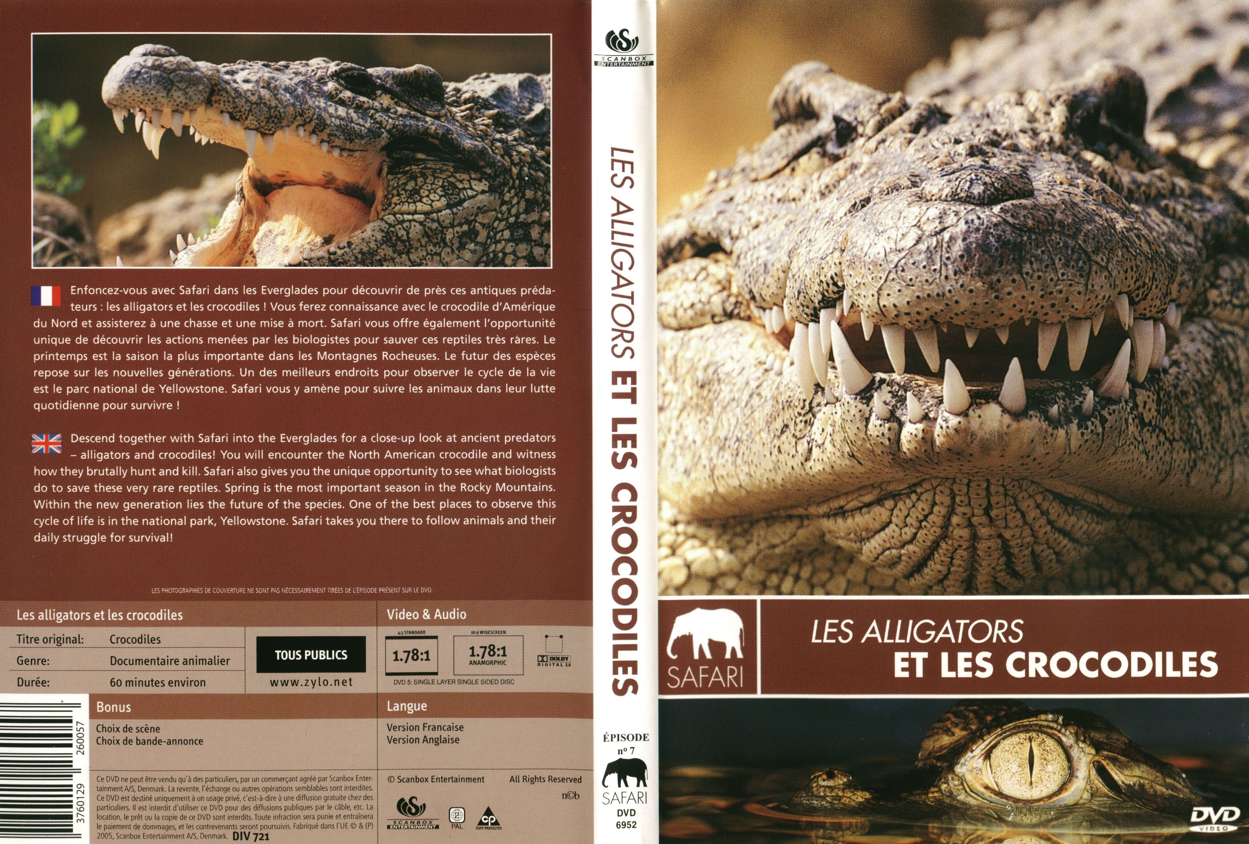 Jaquette DVD Les alligators et les crocodiles