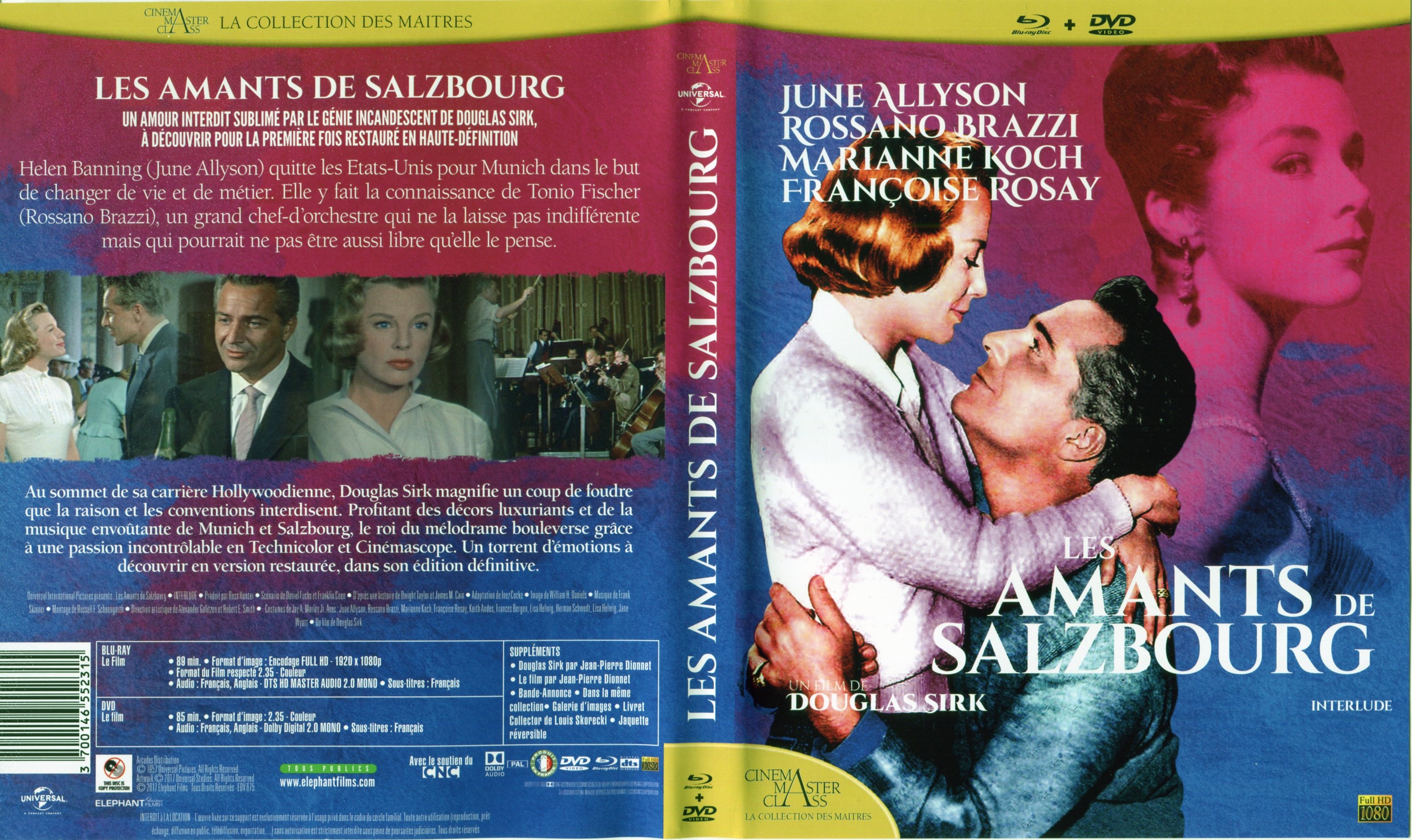 Jaquette DVD Les amants de Salzbour (BLU-RAY)