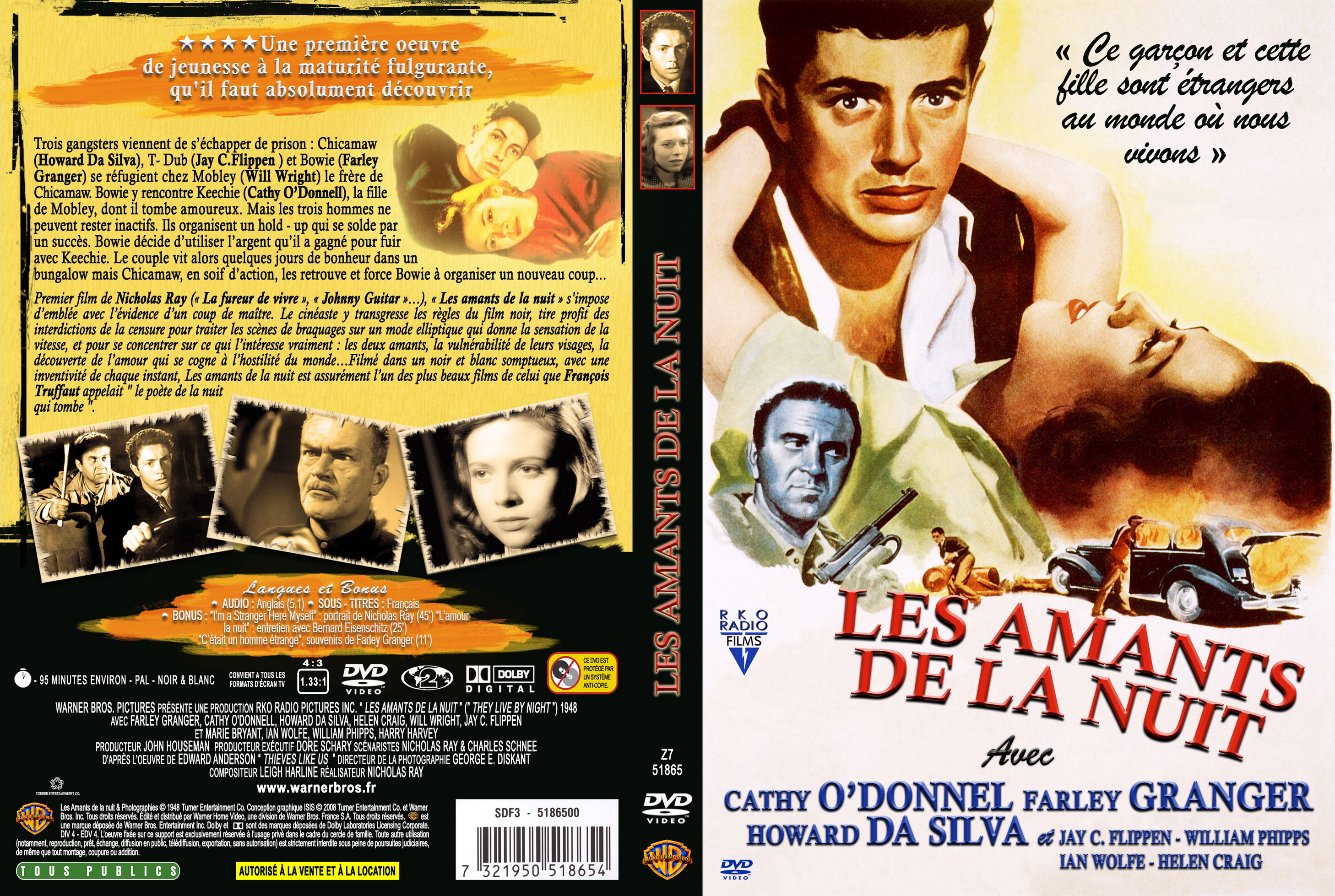 Jaquette DVD Les amants de la nuit custom