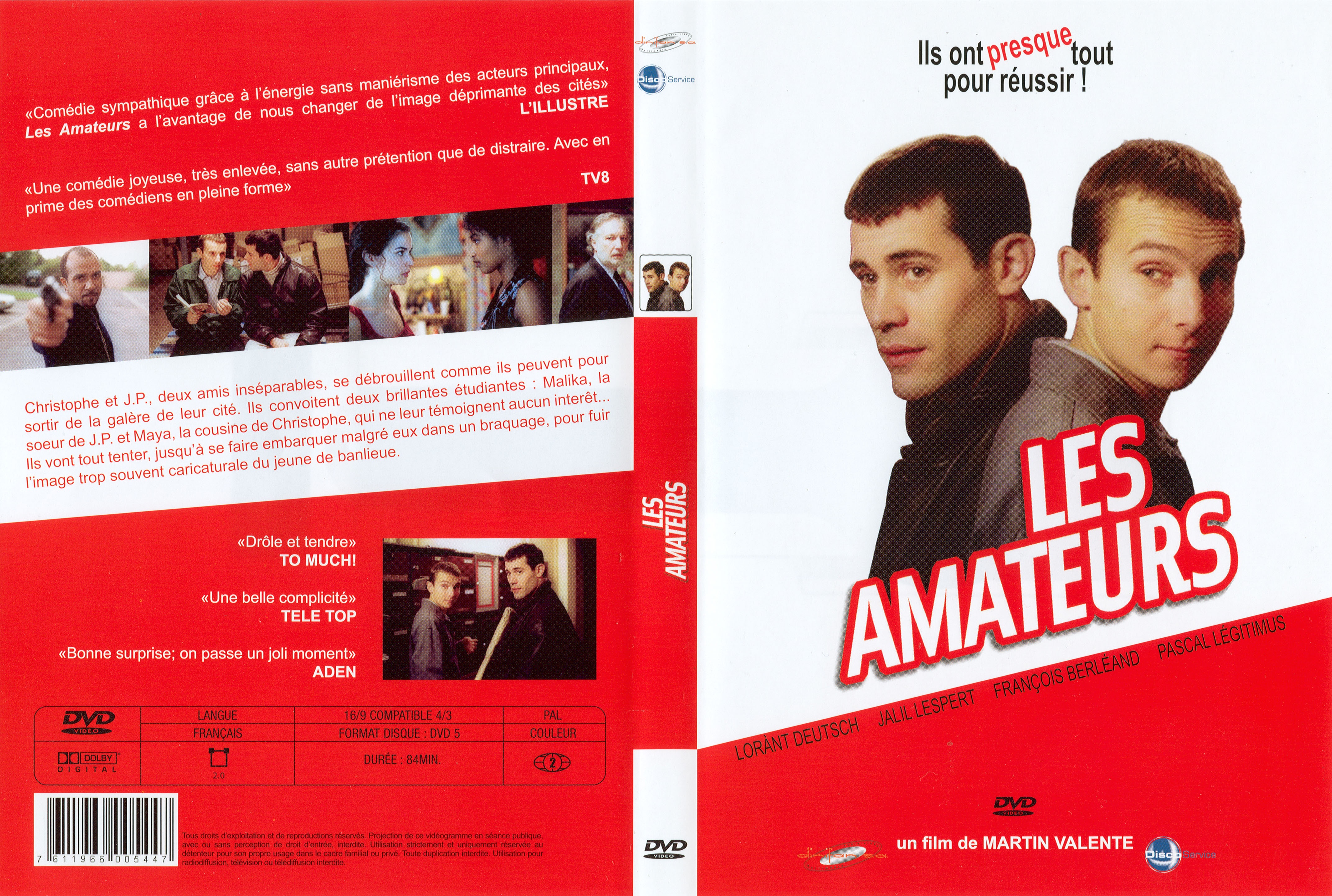 Jaquette DVD Les amateurs v2