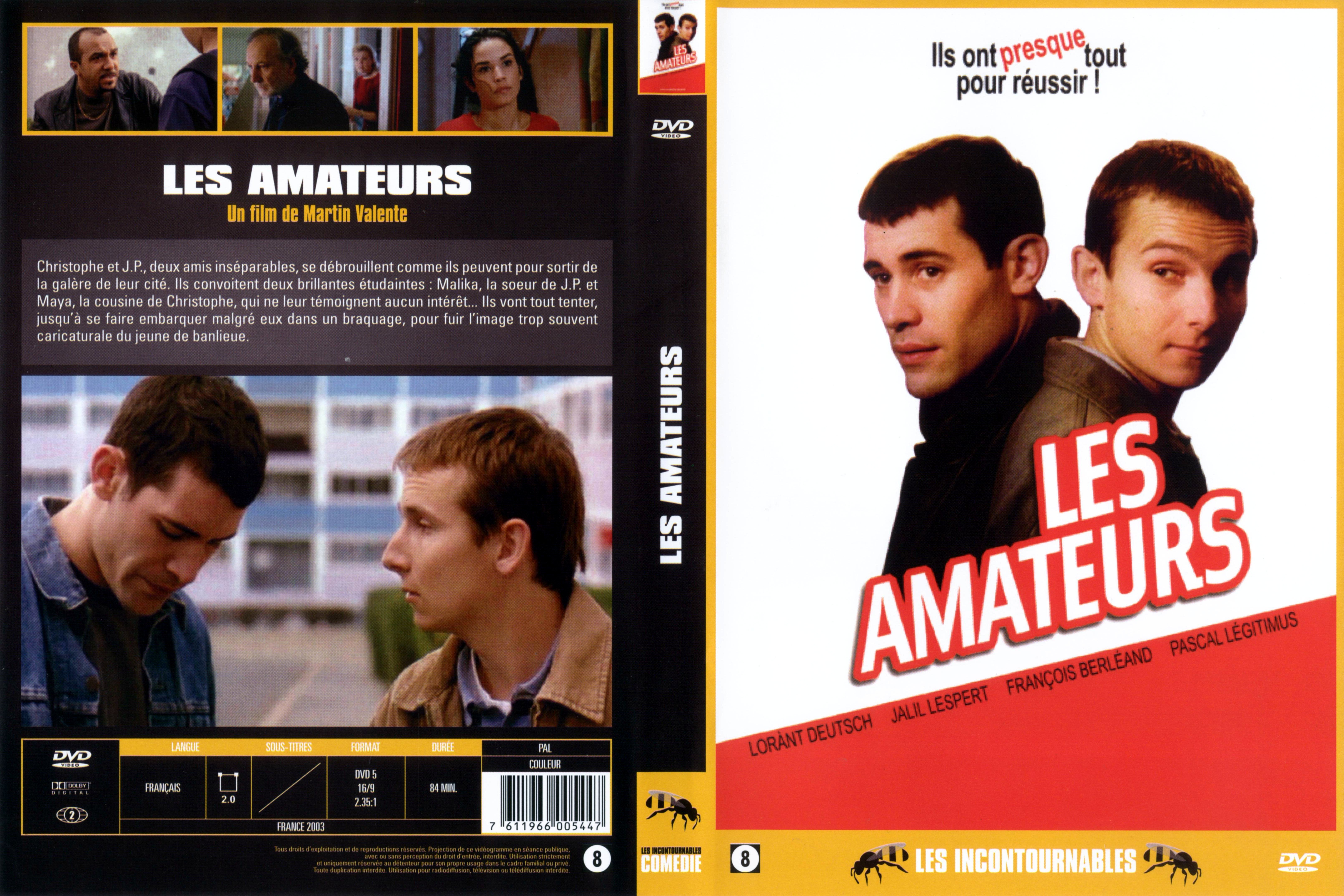 Jaquette DVD Les amateurs v3
