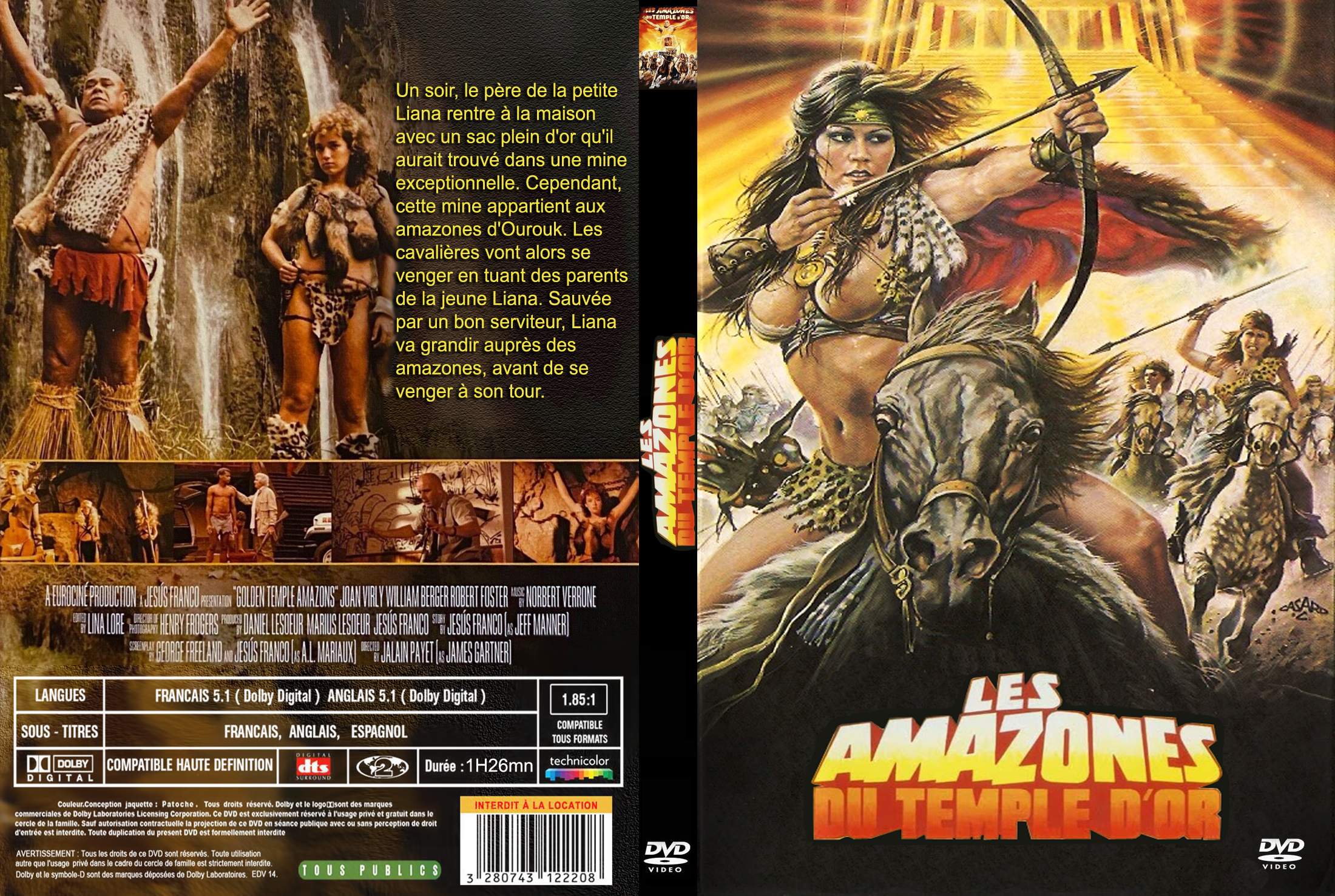 Jaquette DVD Les amazones du temple d