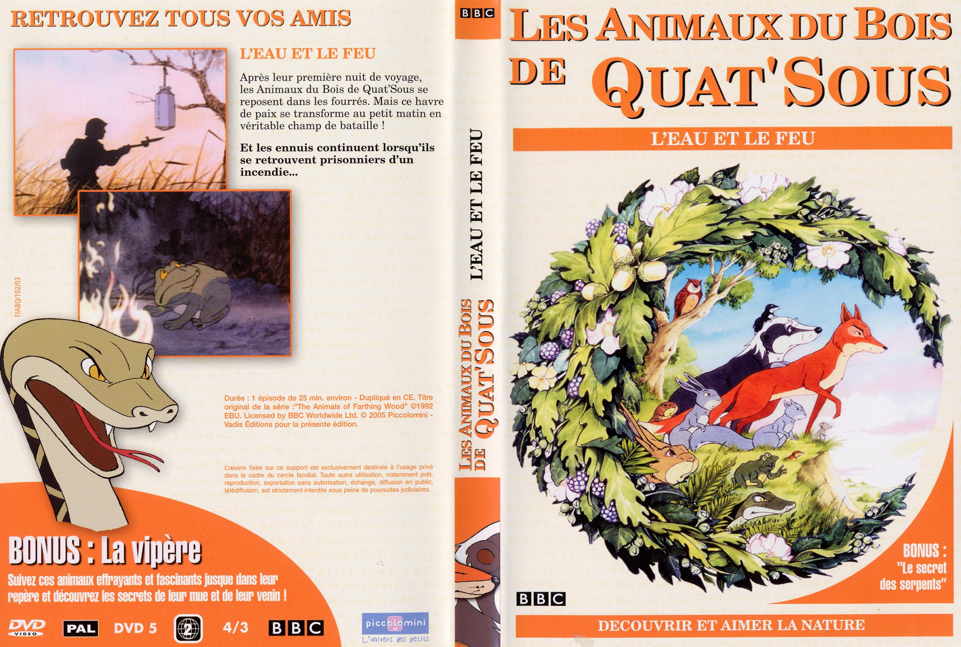 Jaquette DVD Les animaux du bois de Quat