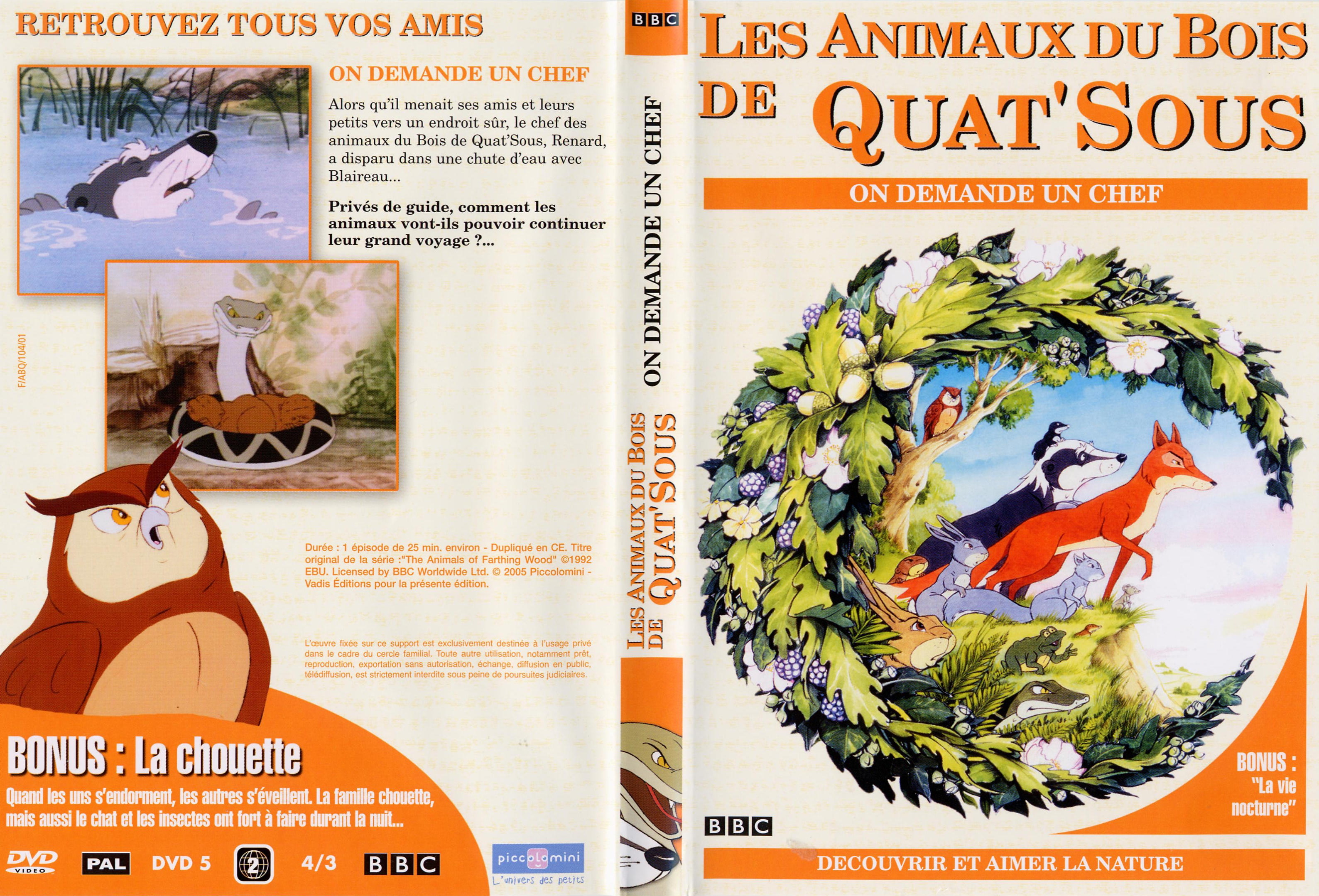 Jaquette DVD Les animaux du bois de Quat