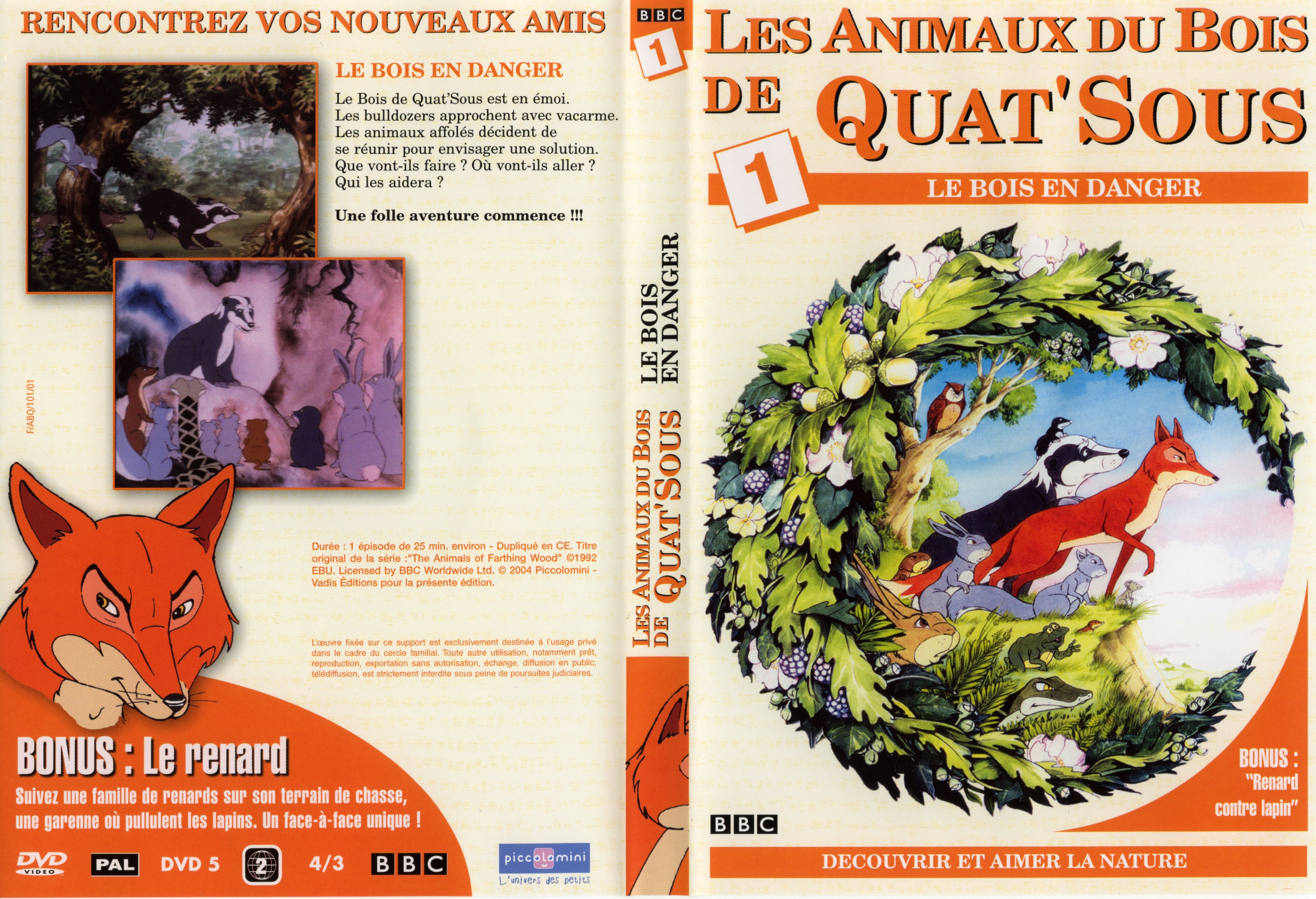 Jaquette DVD Les animaux du bois de quat