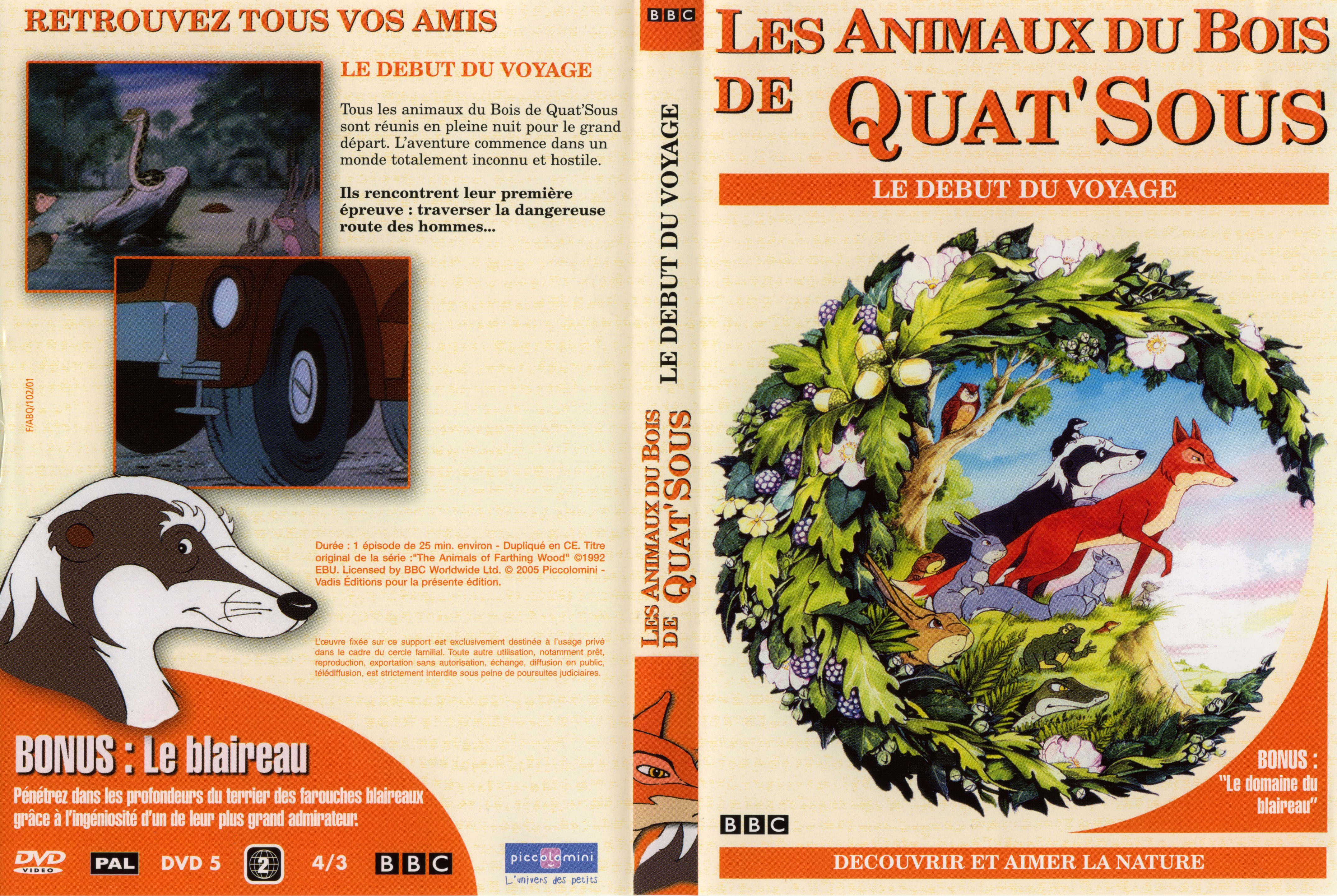 Jaquette DVD Les animaux du bois de quat