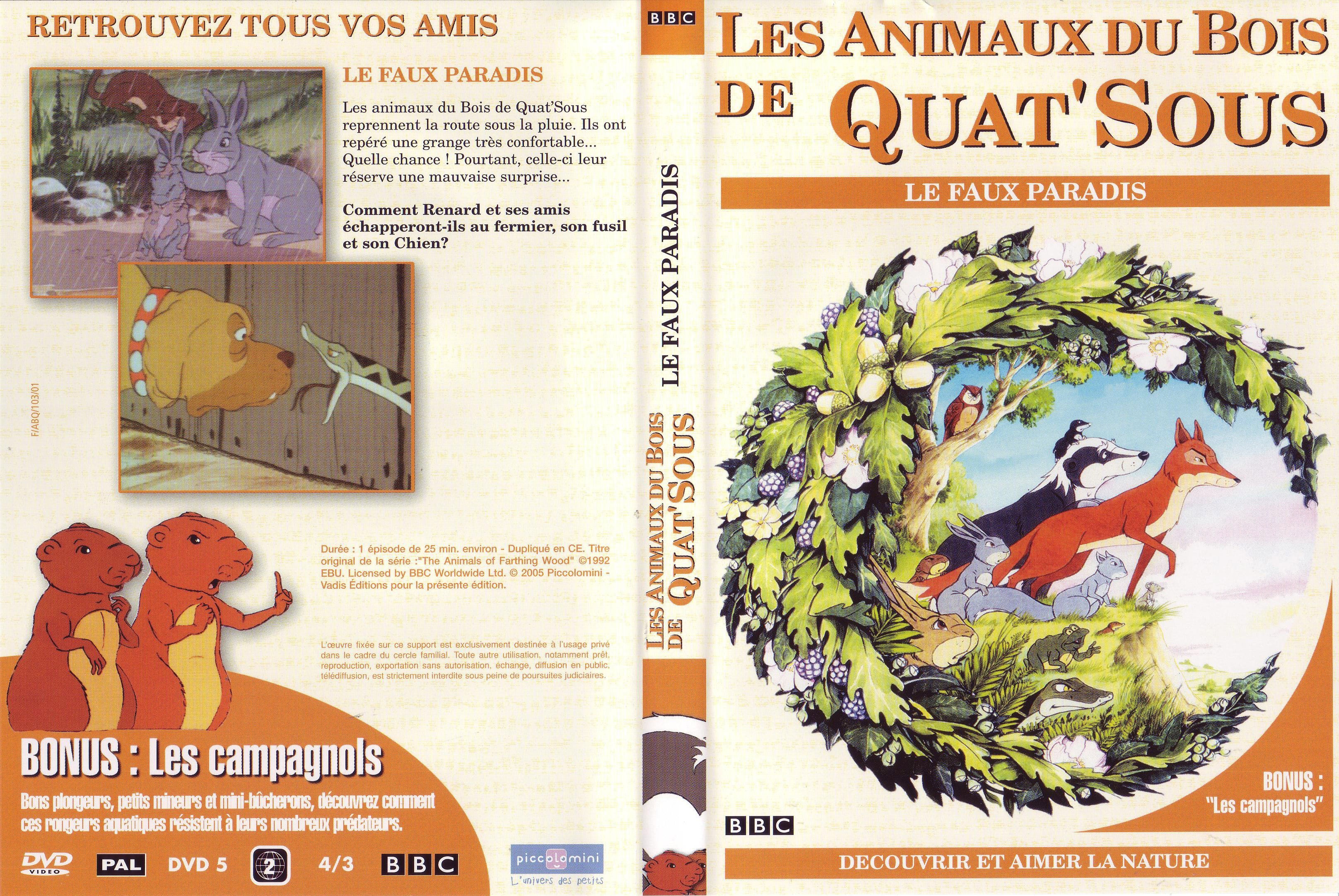 Jaquette DVD Les animaux du bois de quat