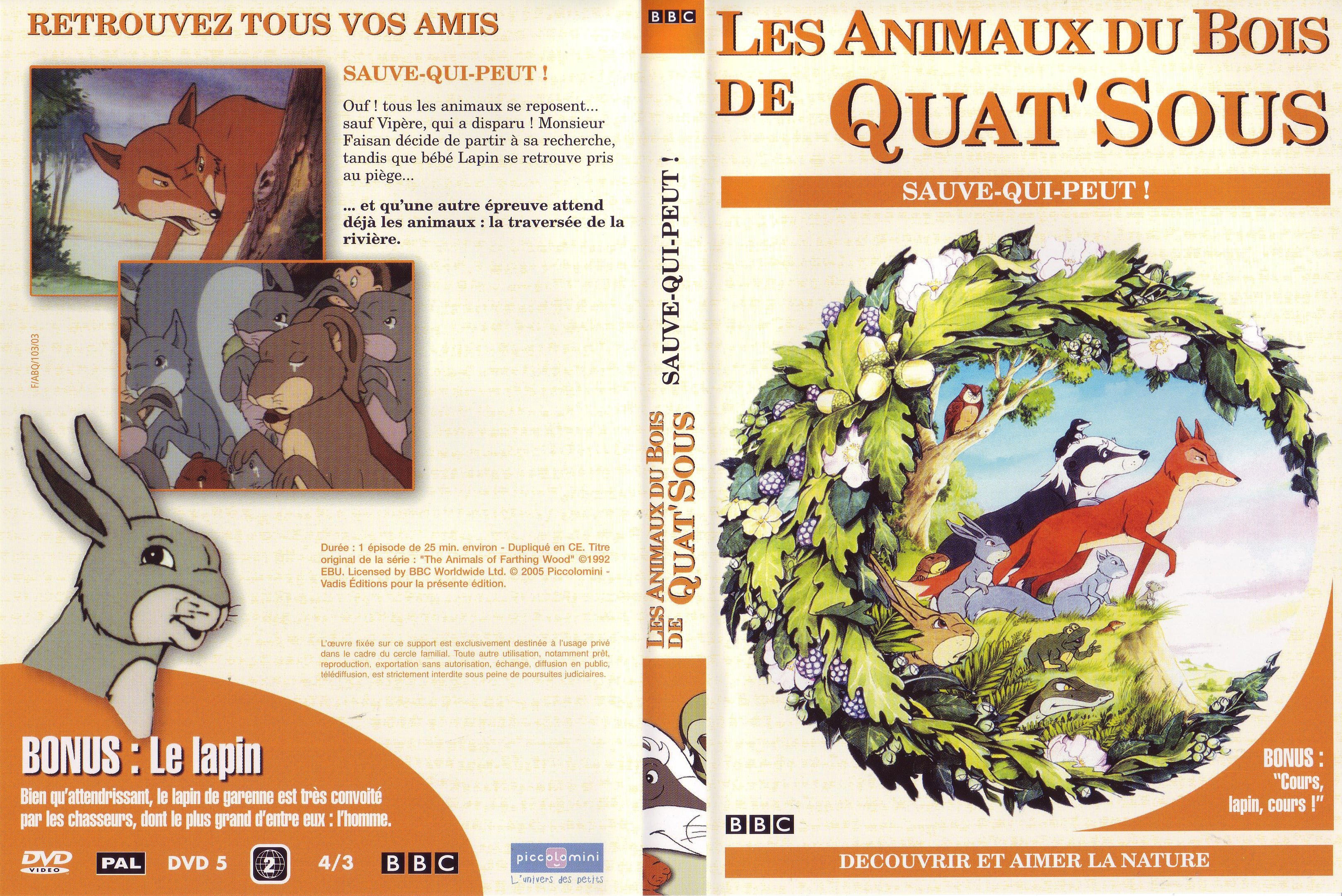 Jaquette DVD Les animaux du bois de quat