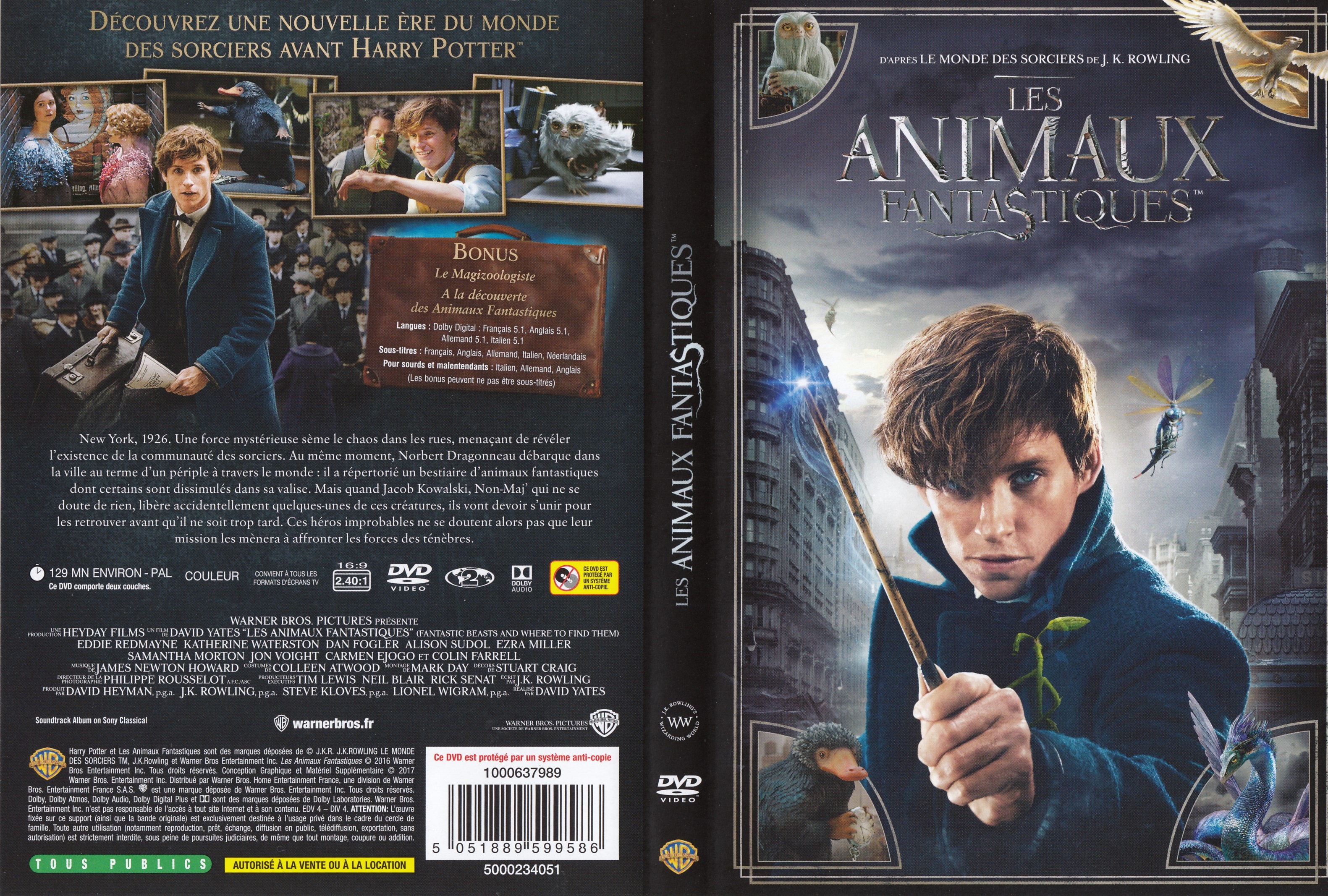 Jaquette DVD Les animaux fantastiques