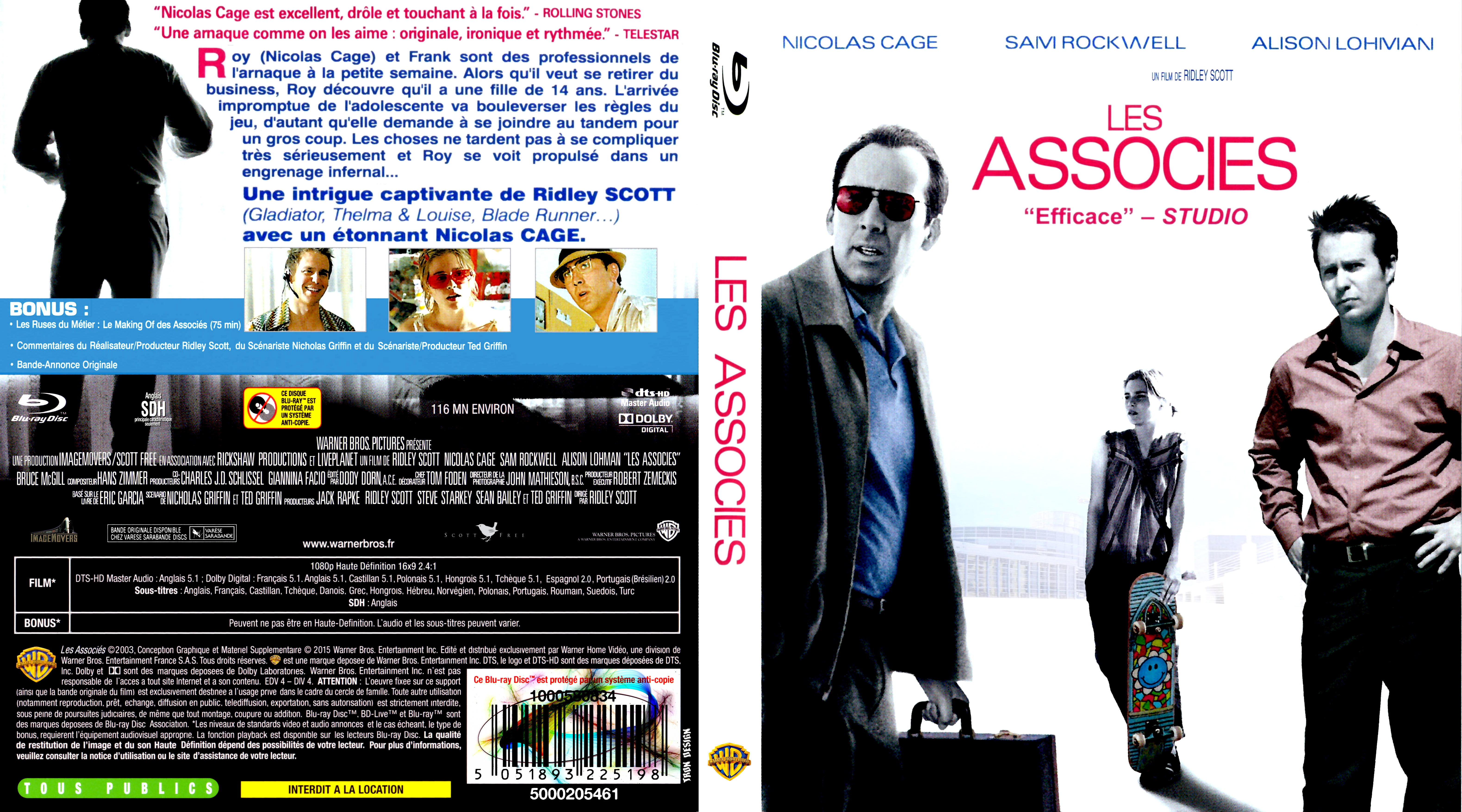 Jaquette DVD Les associs custom (BLU-RAY)