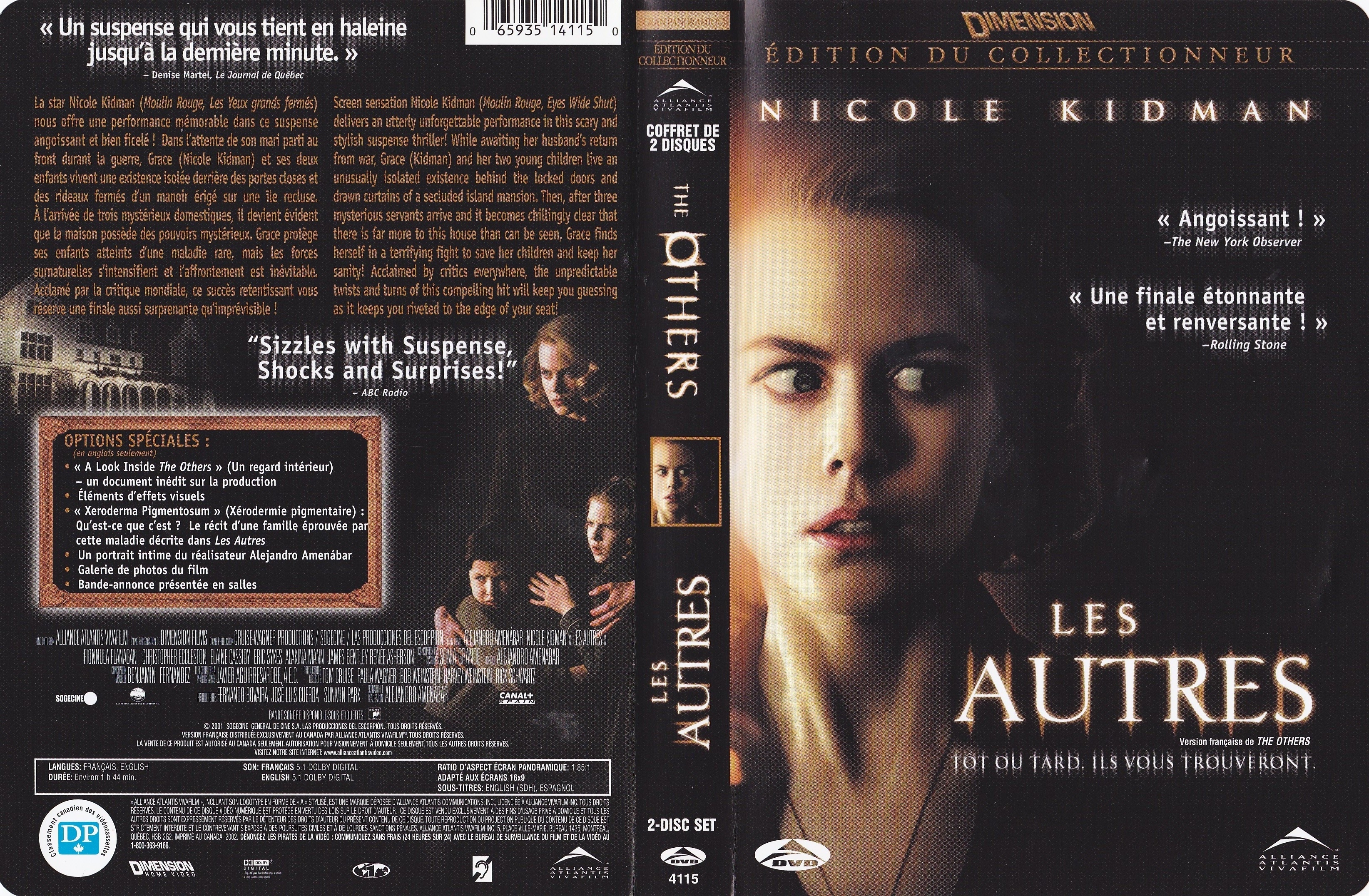 Jaquette DVD Les autres - The others (Canadienne)