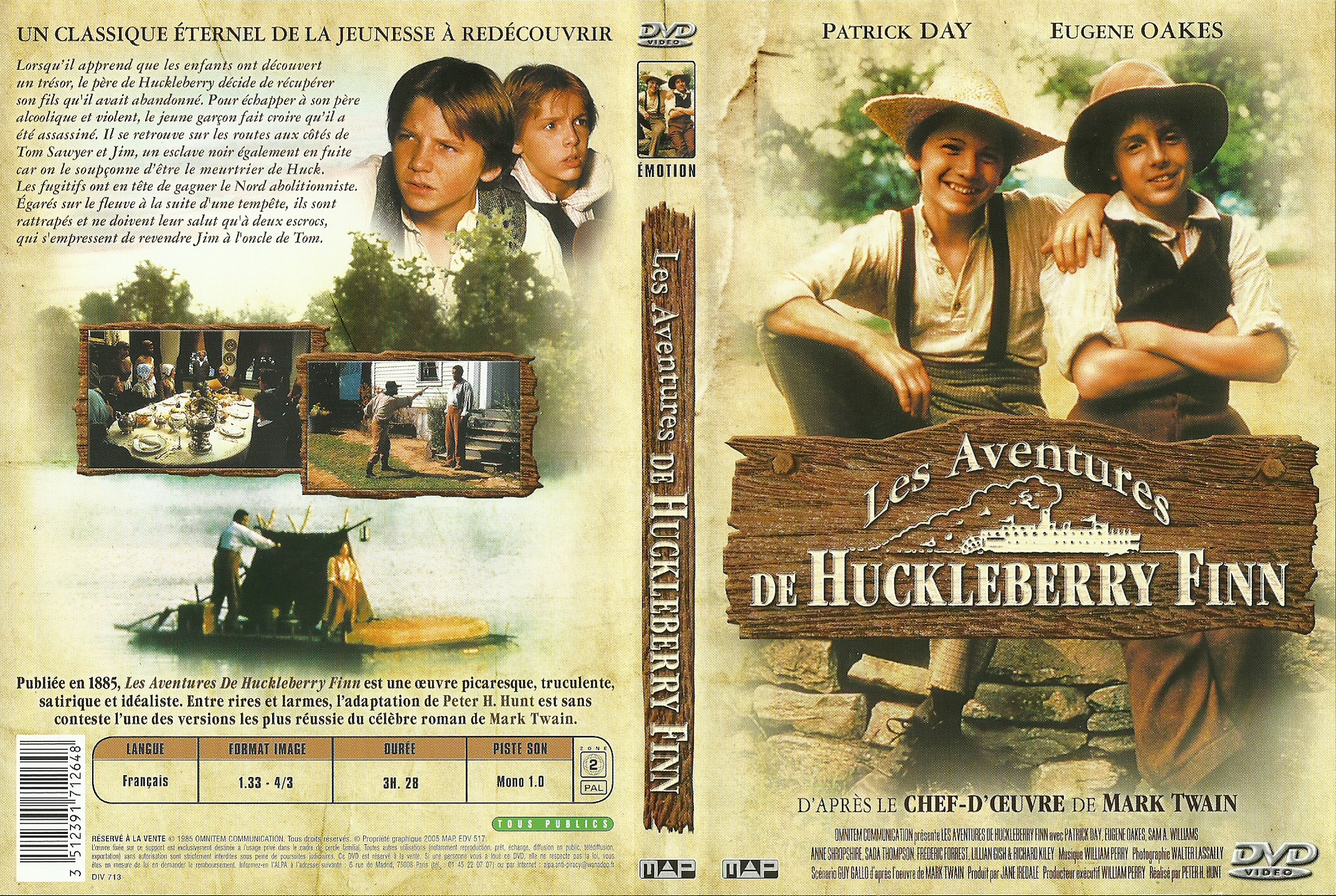 Jaquette DVD Les aventures de Huckleberry Finn (1985)