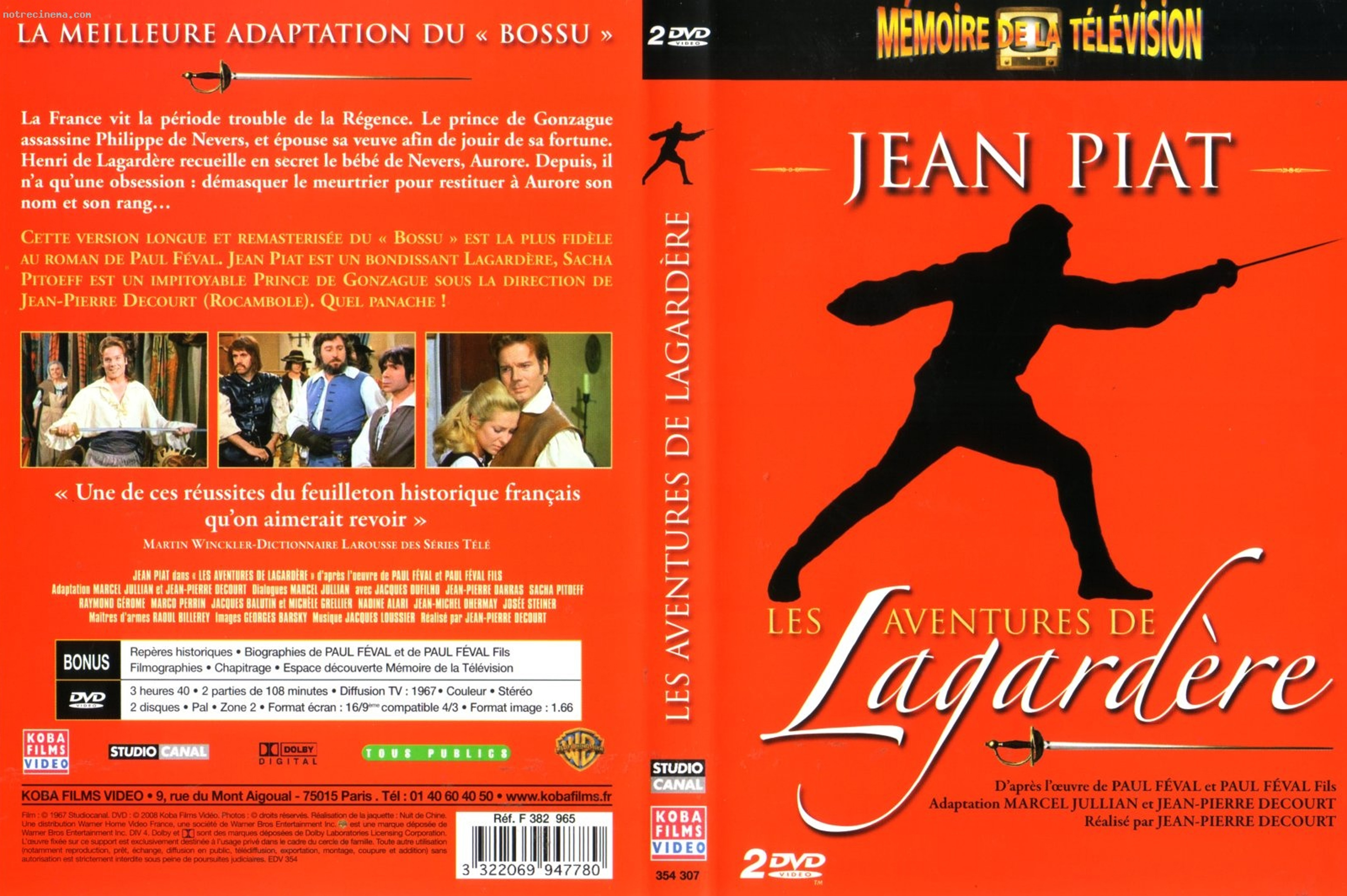 Jaquette DVD Les aventures de Lagardre