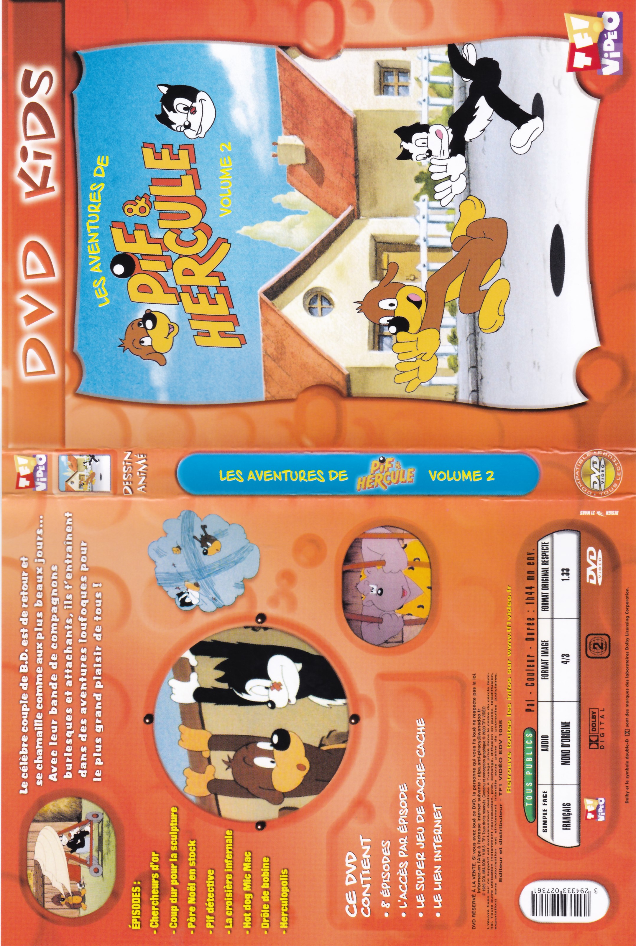 Jaquette DVD Les aventures de Pif & Hercule Vol 2