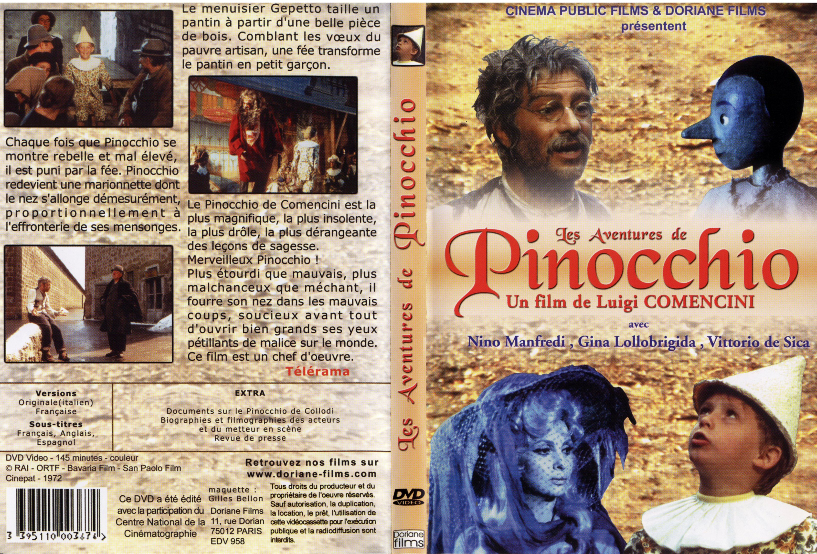 Jaquette DVD Les aventures de Pinocchio (1971)