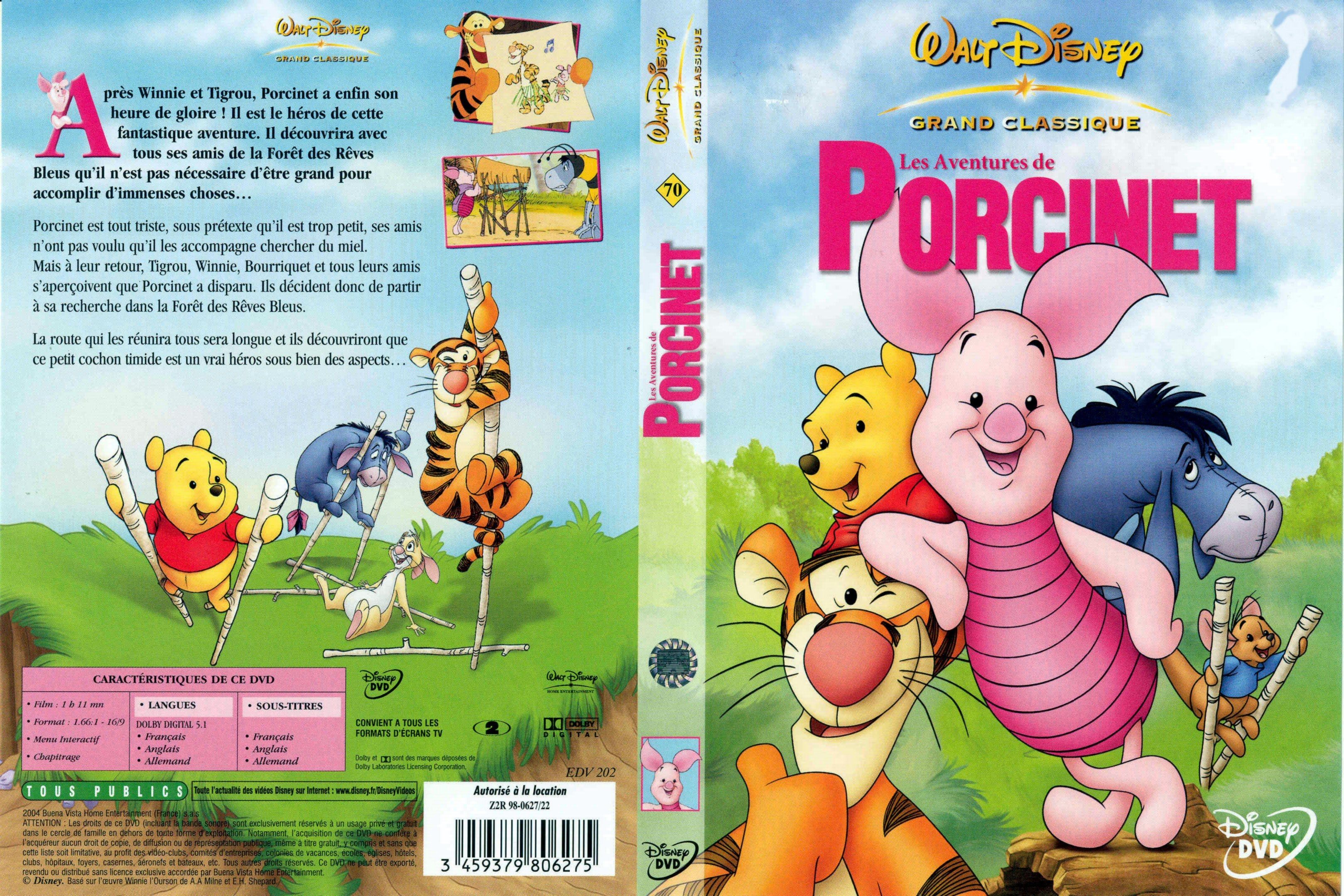 Jaquette DVD Les aventures de Porcinet