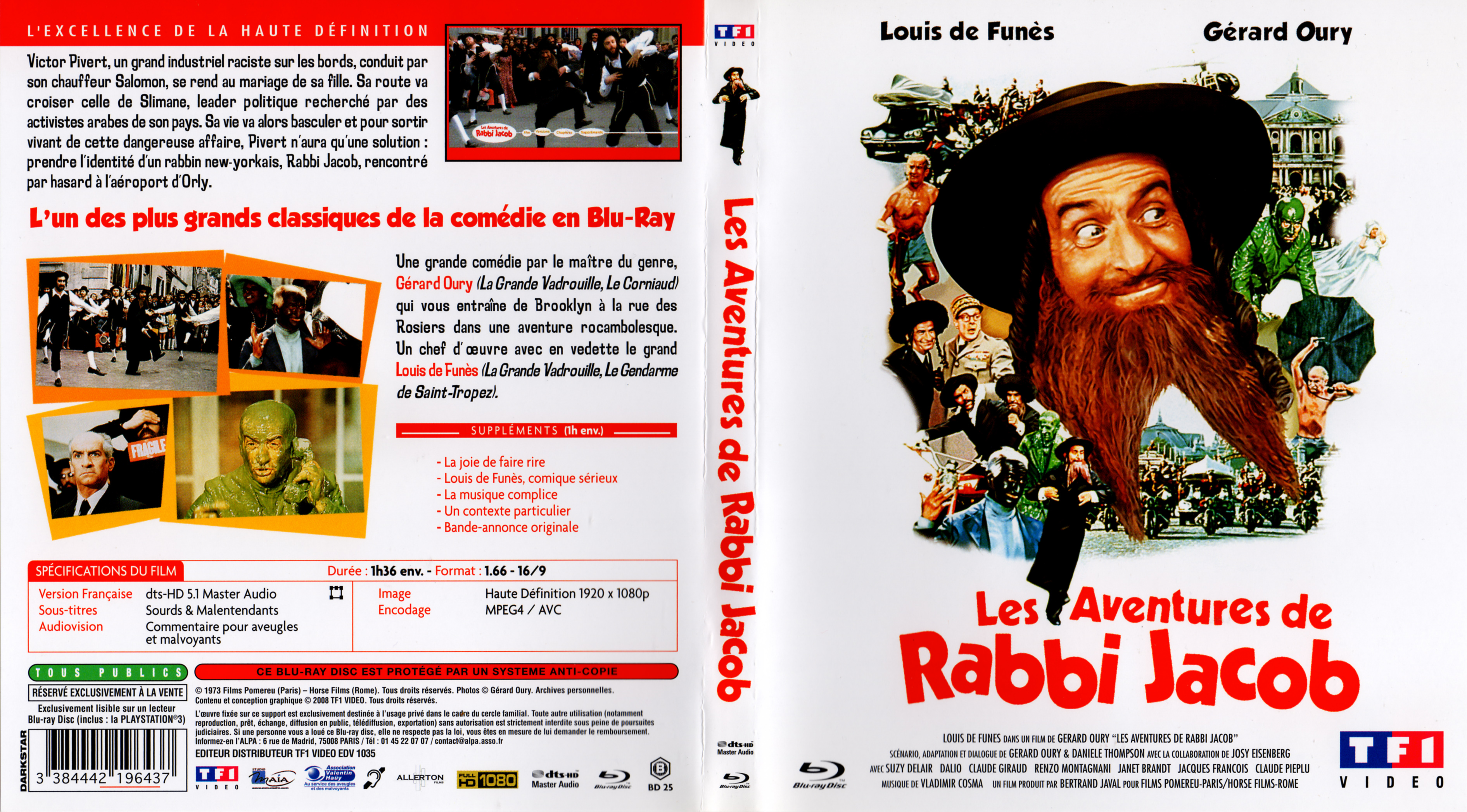 Jaquette DVD Les aventures de Rabbi Jacob (BLU-RAY) v2