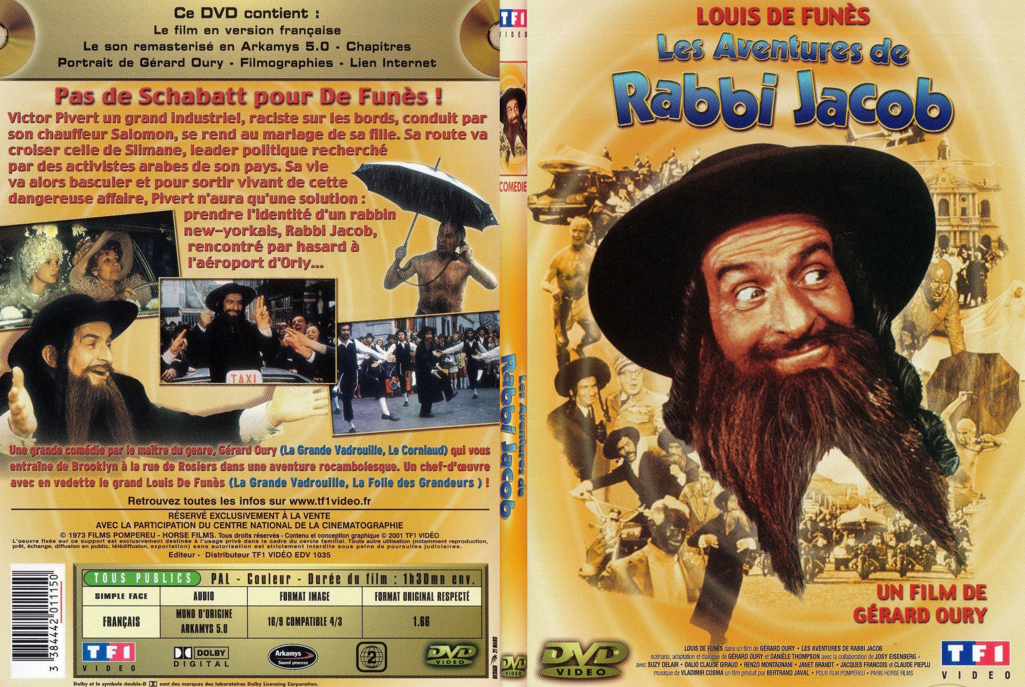 Jaquette DVD Les aventures de Rabbi Jacob - SLIM