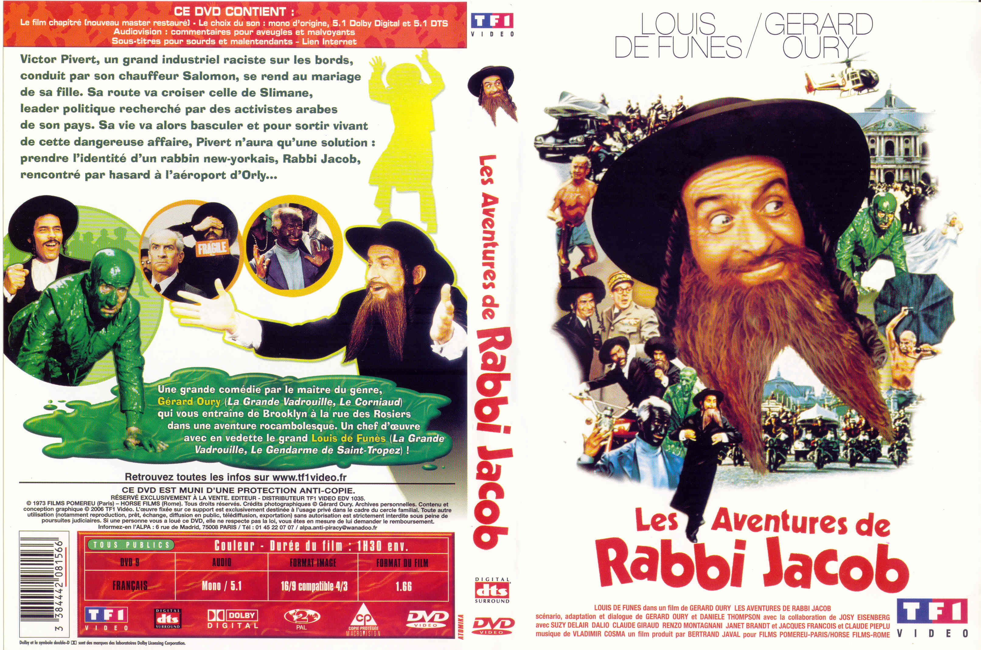 Jaquette DVD Les aventures de Rabbi Jacob v2