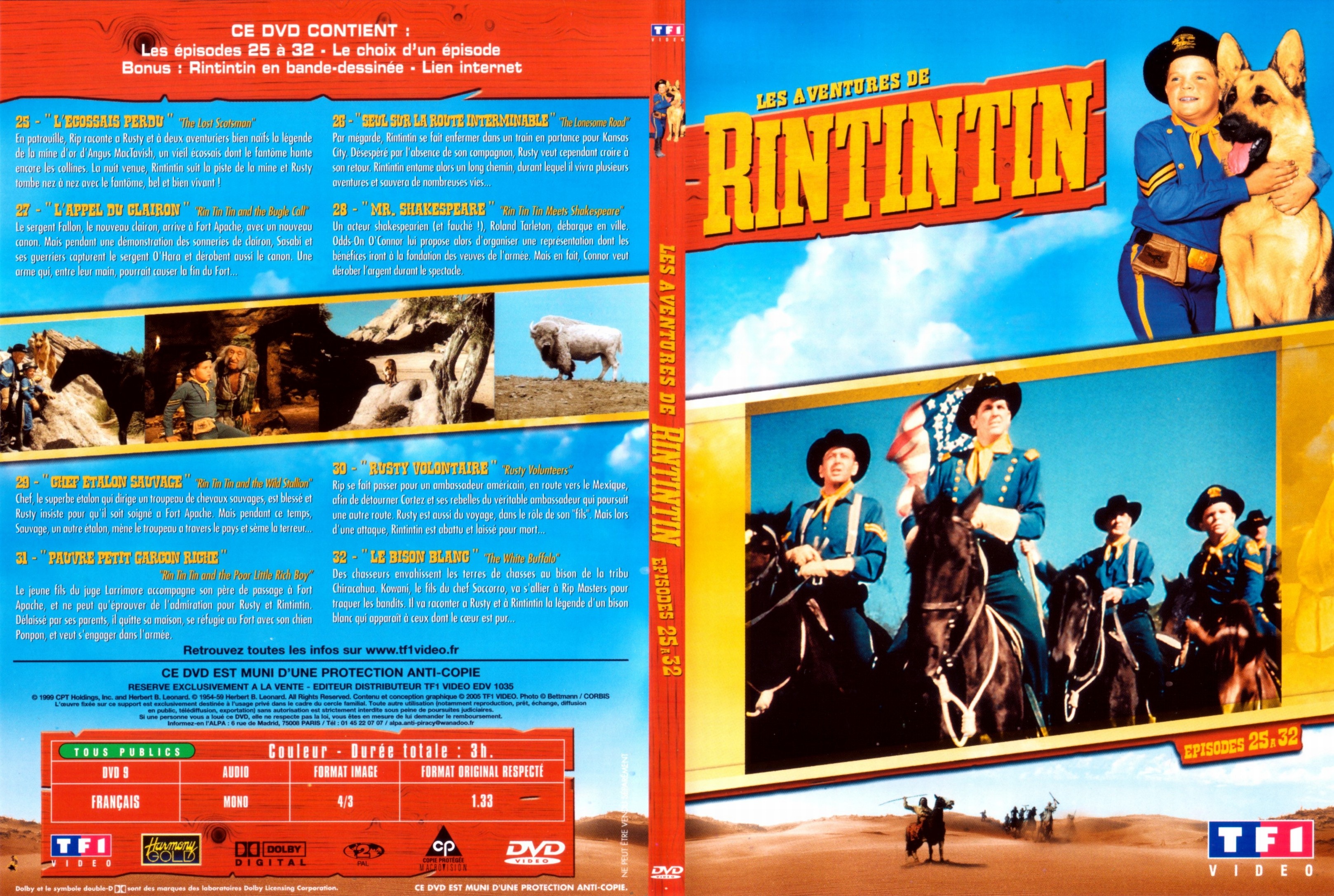 Jaquette DVD Les aventures de Rintintin vol 1 DVD 4