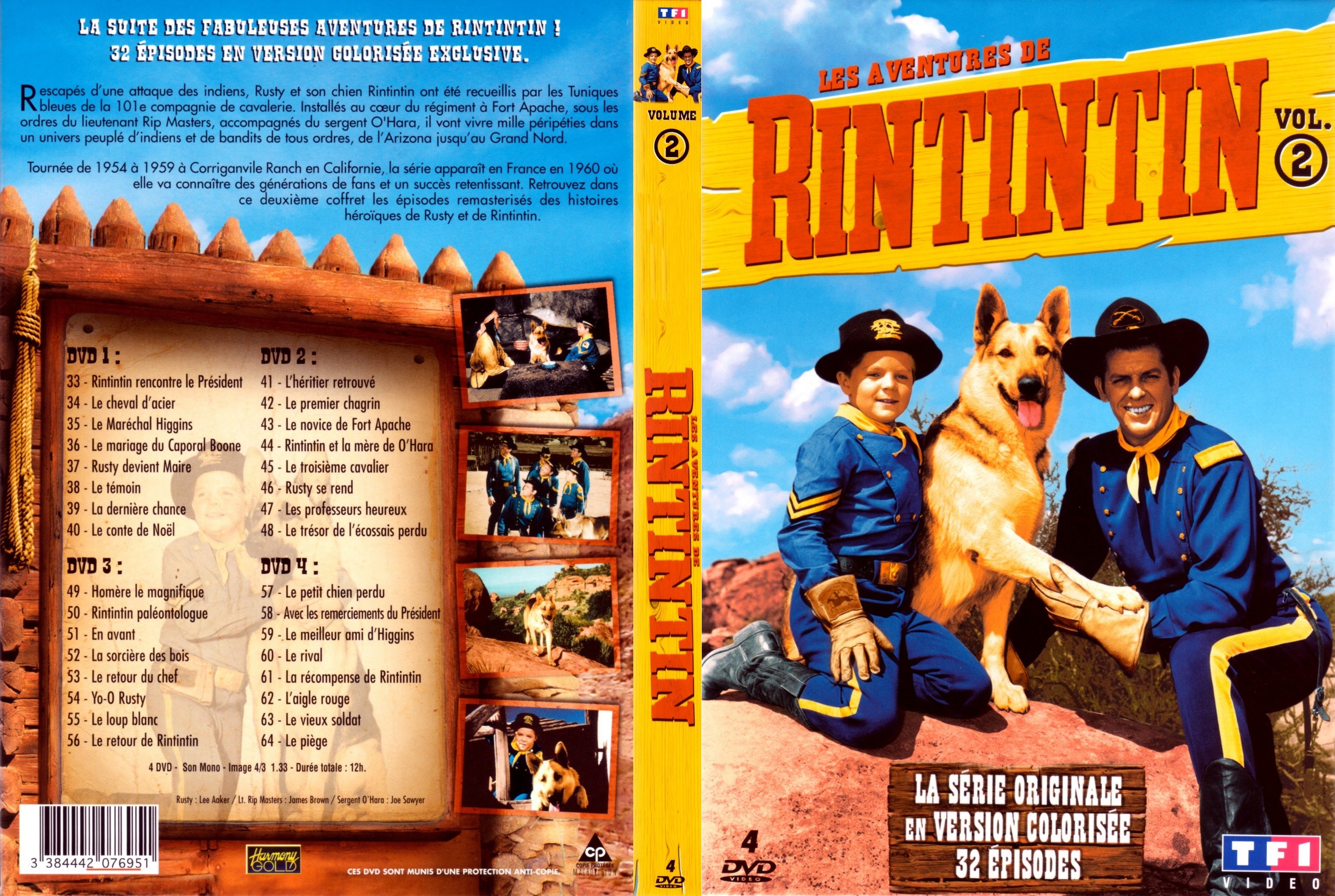 Jaquette DVD Les aventures de Rintintin vol 2 COFFRET