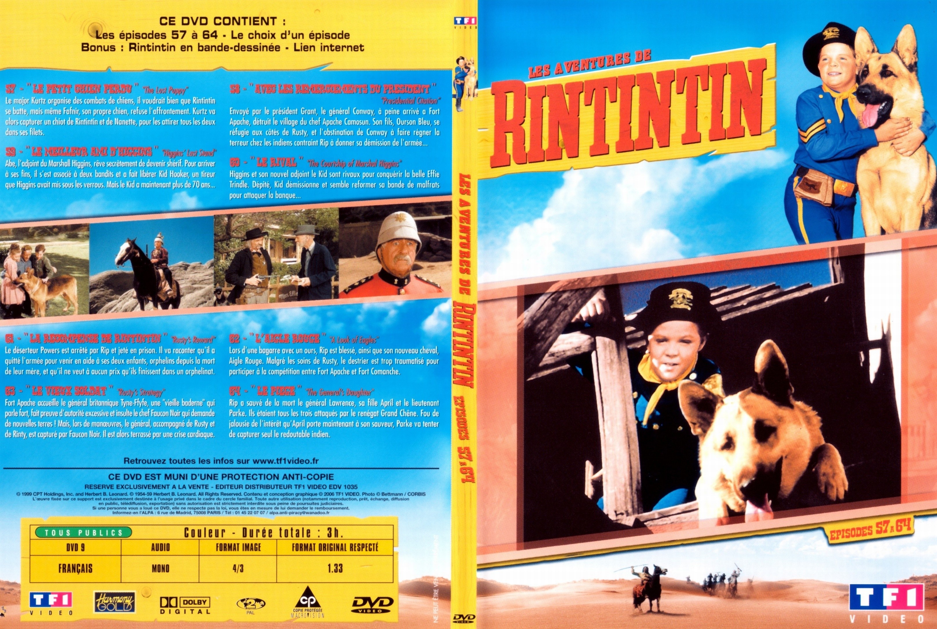 Jaquette DVD Les aventures de Rintintin vol 2 DVD 4