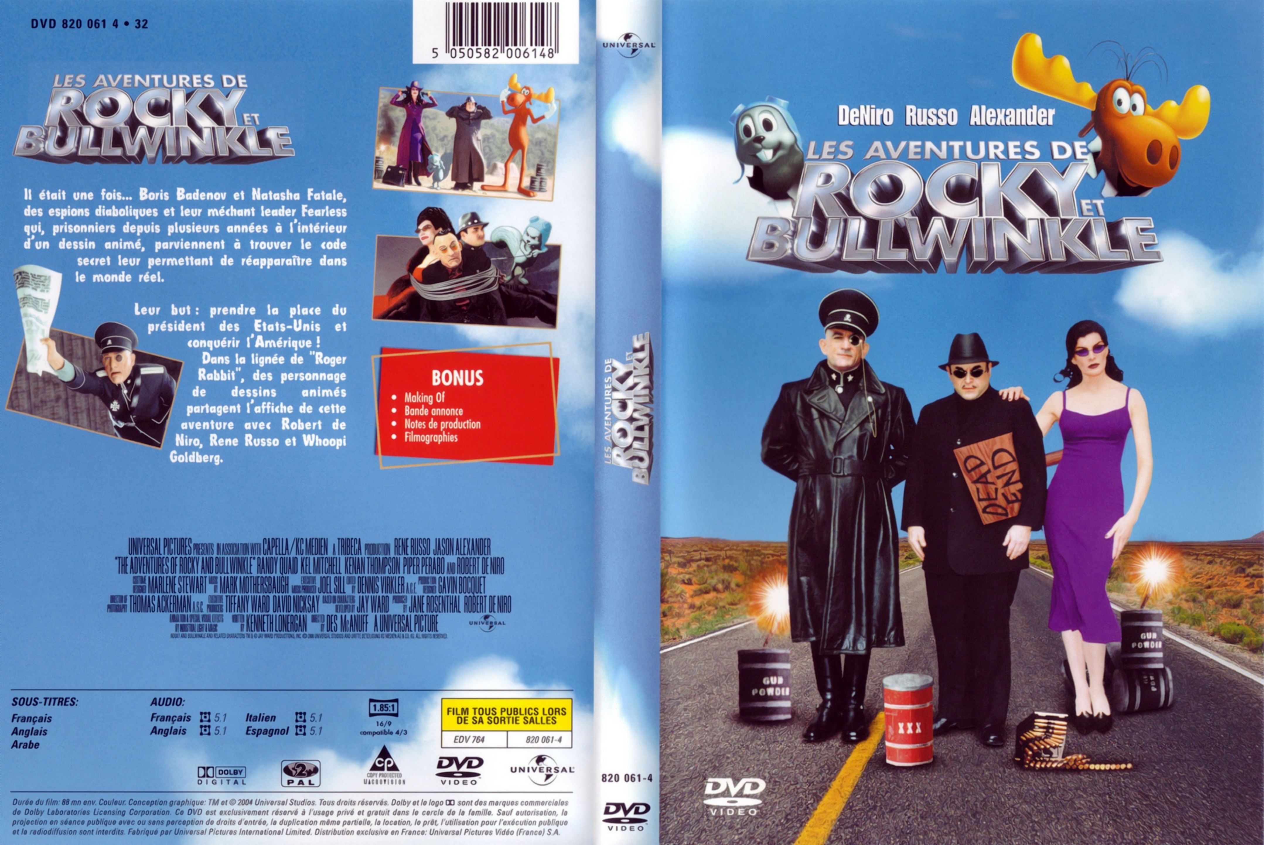 Jaquette DVD Les aventures de Rocky et Bullwinkle