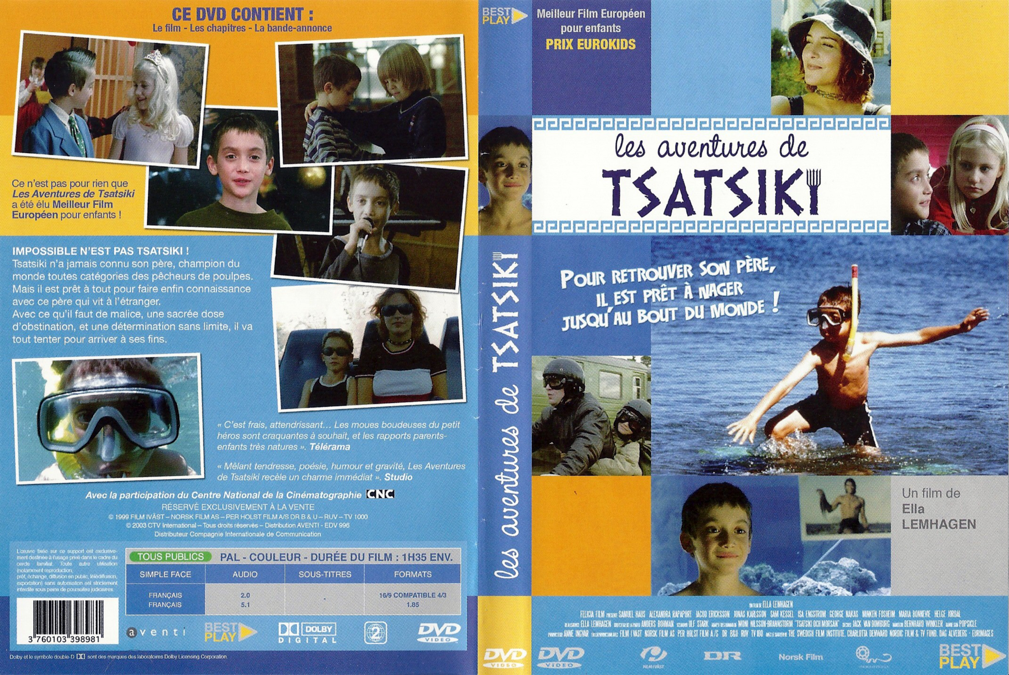 Jaquette DVD Les aventures de Tsatsiki