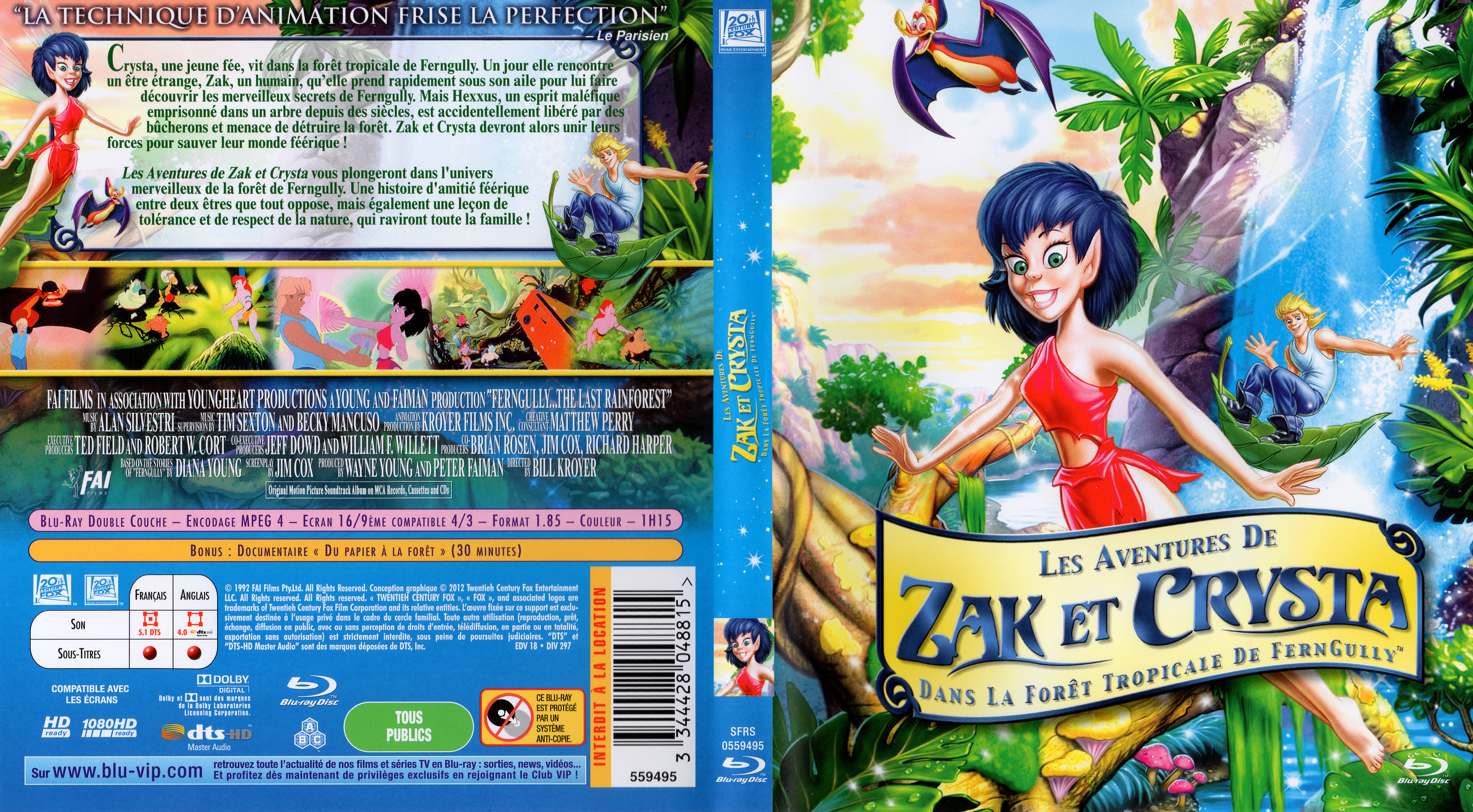 Jaquette DVD Les aventures de Zak et Crysta dans la fort (BLU-RAY)