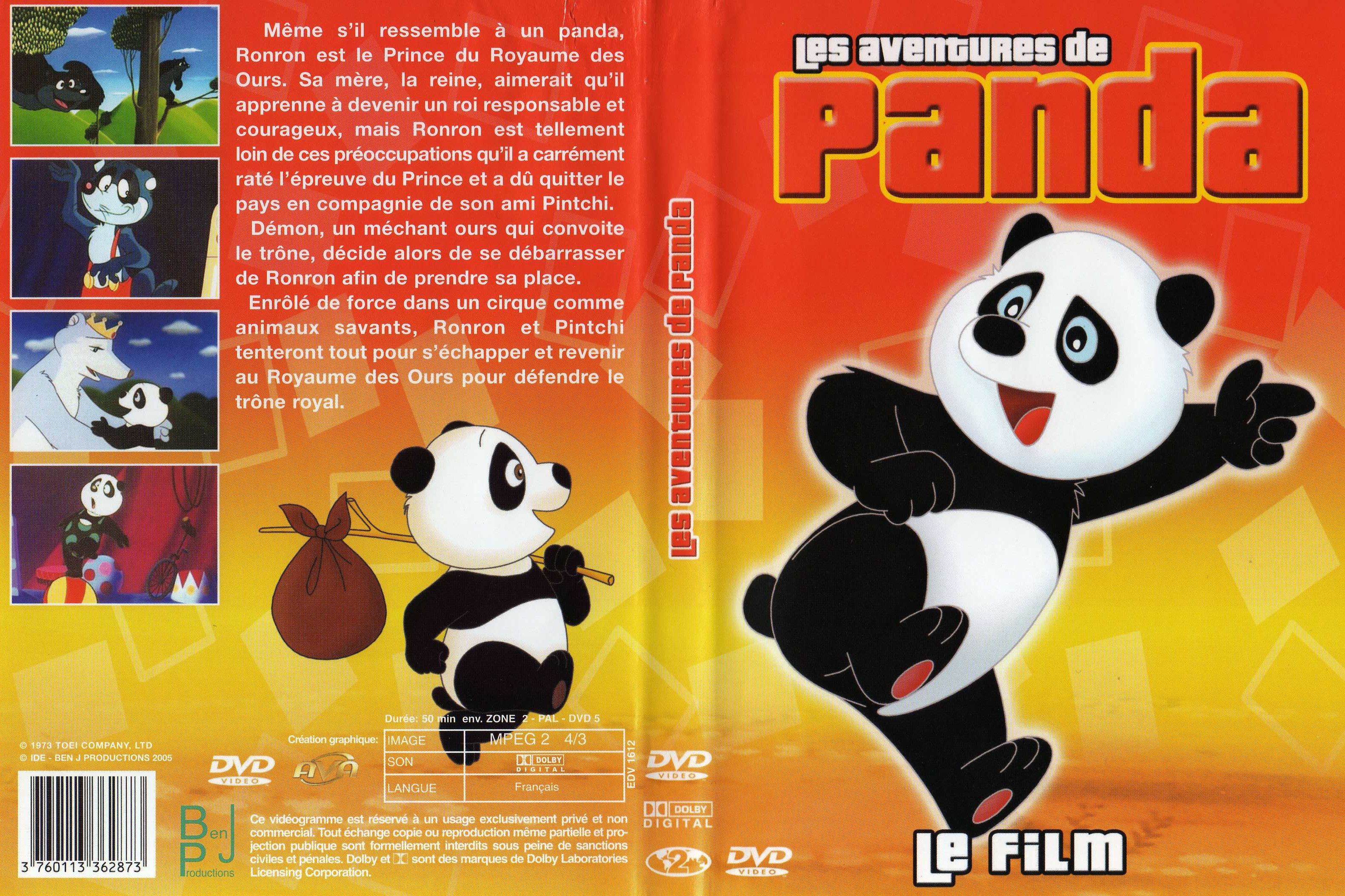 Jaquette DVD Les aventures de panda - le film