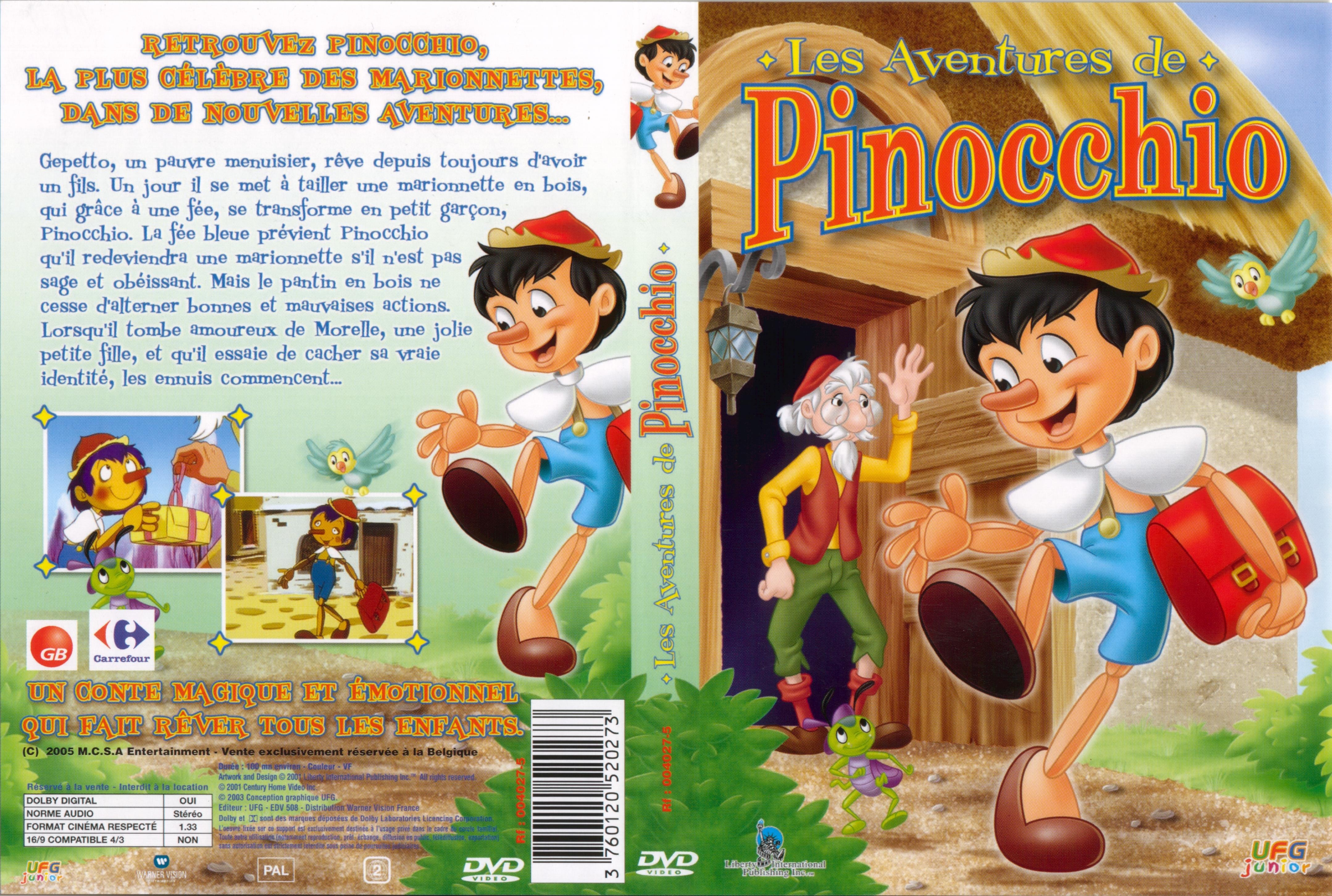 Jaquette DVD Les aventures de pinocchio