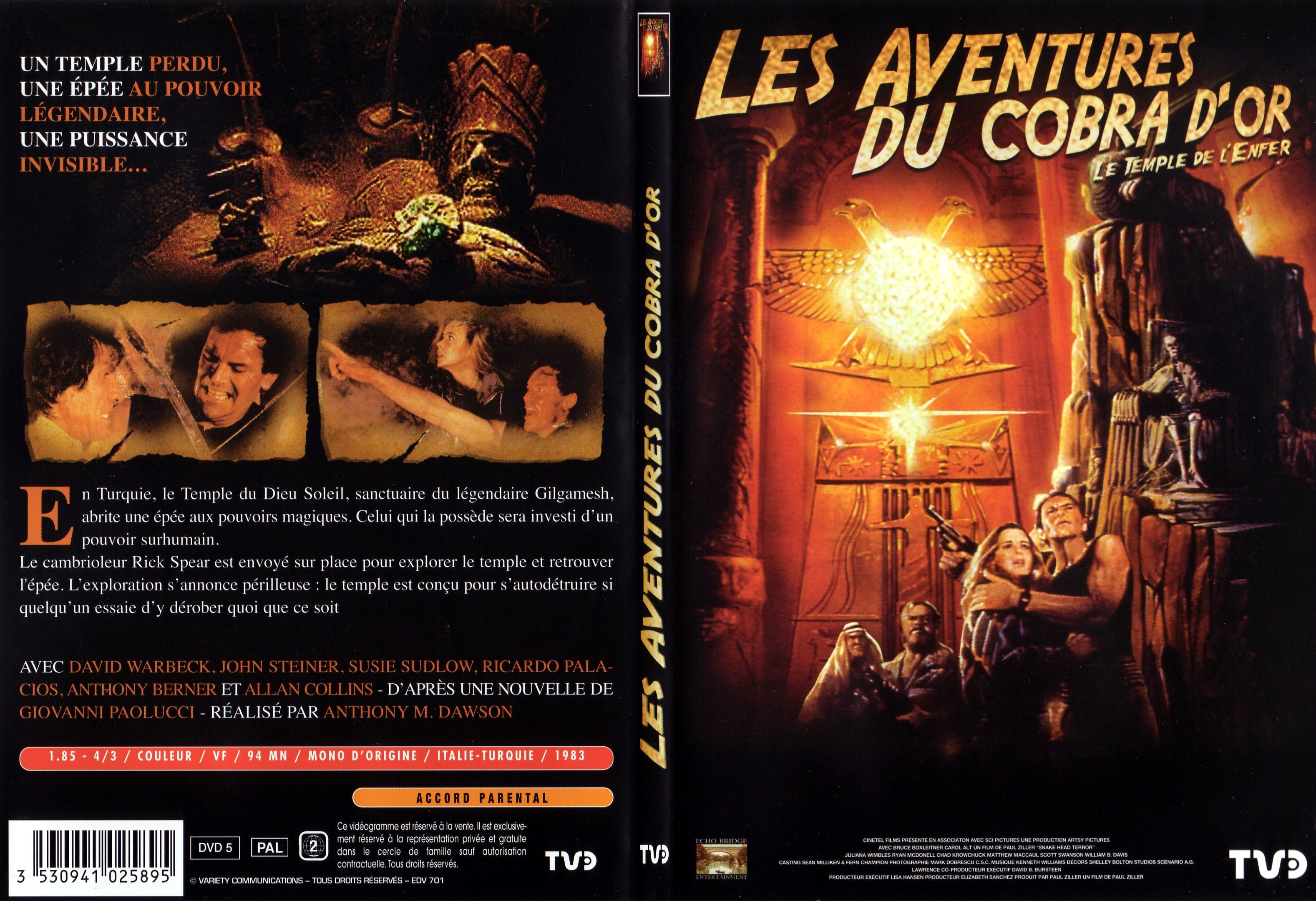 Jaquette DVD Les aventures du Cobra d