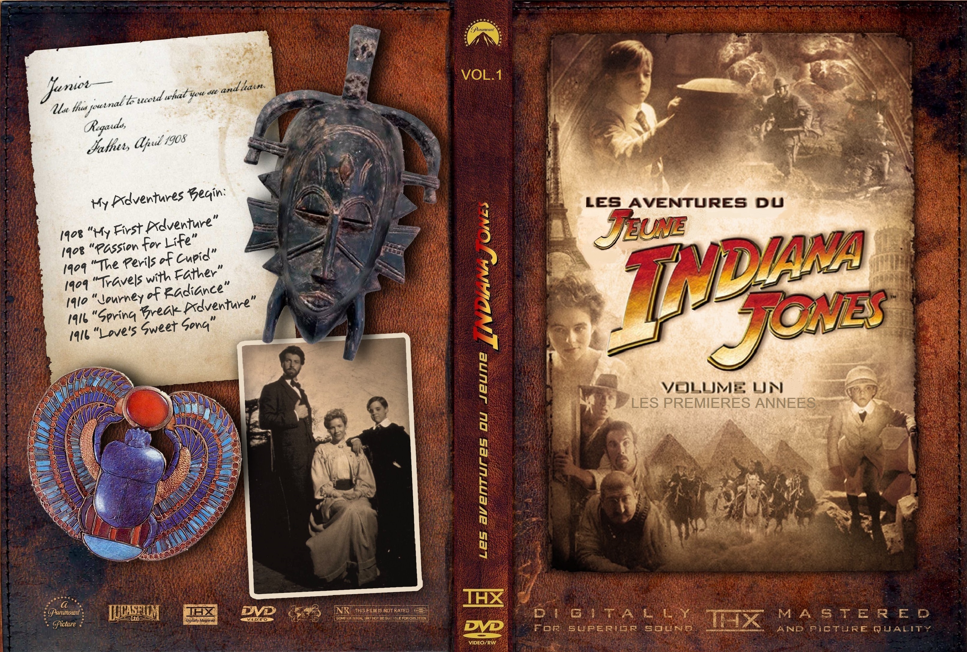 Jaquette DVD Les aventures du jeune Indiana Jones vol 1 custom