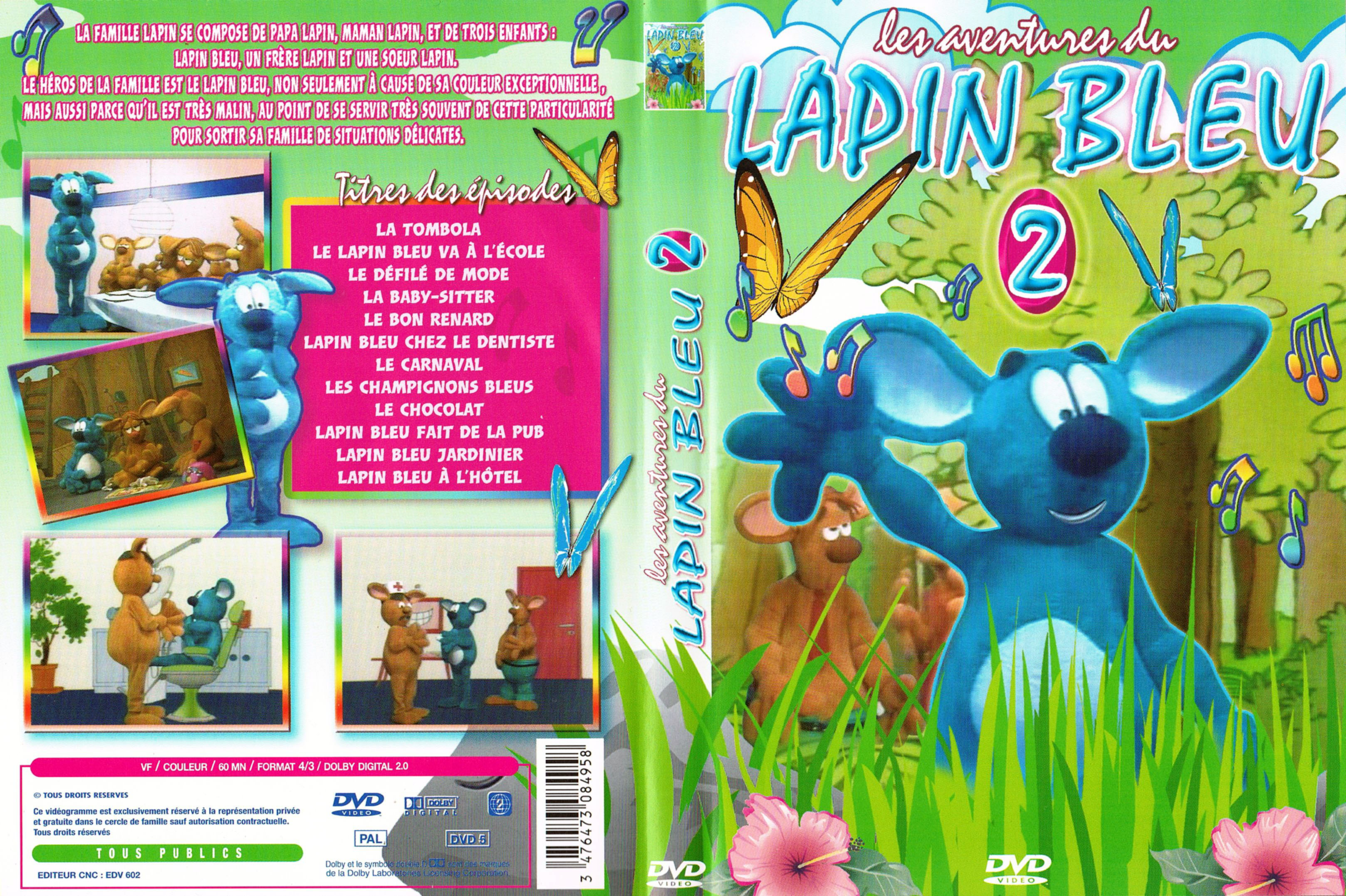 Jaquette DVD Les aventures du lapin bleu vol 02